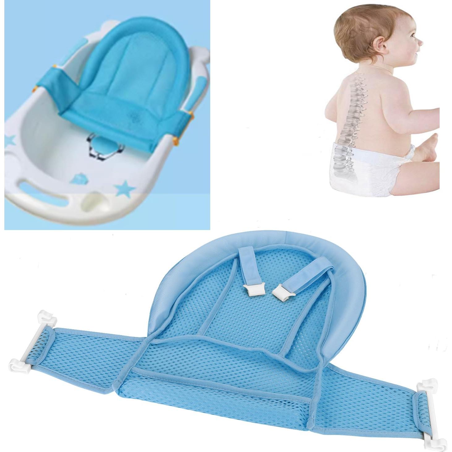 Asiento de Baño para Bebés Haozaikeji - Soporte Ergonómico Azul