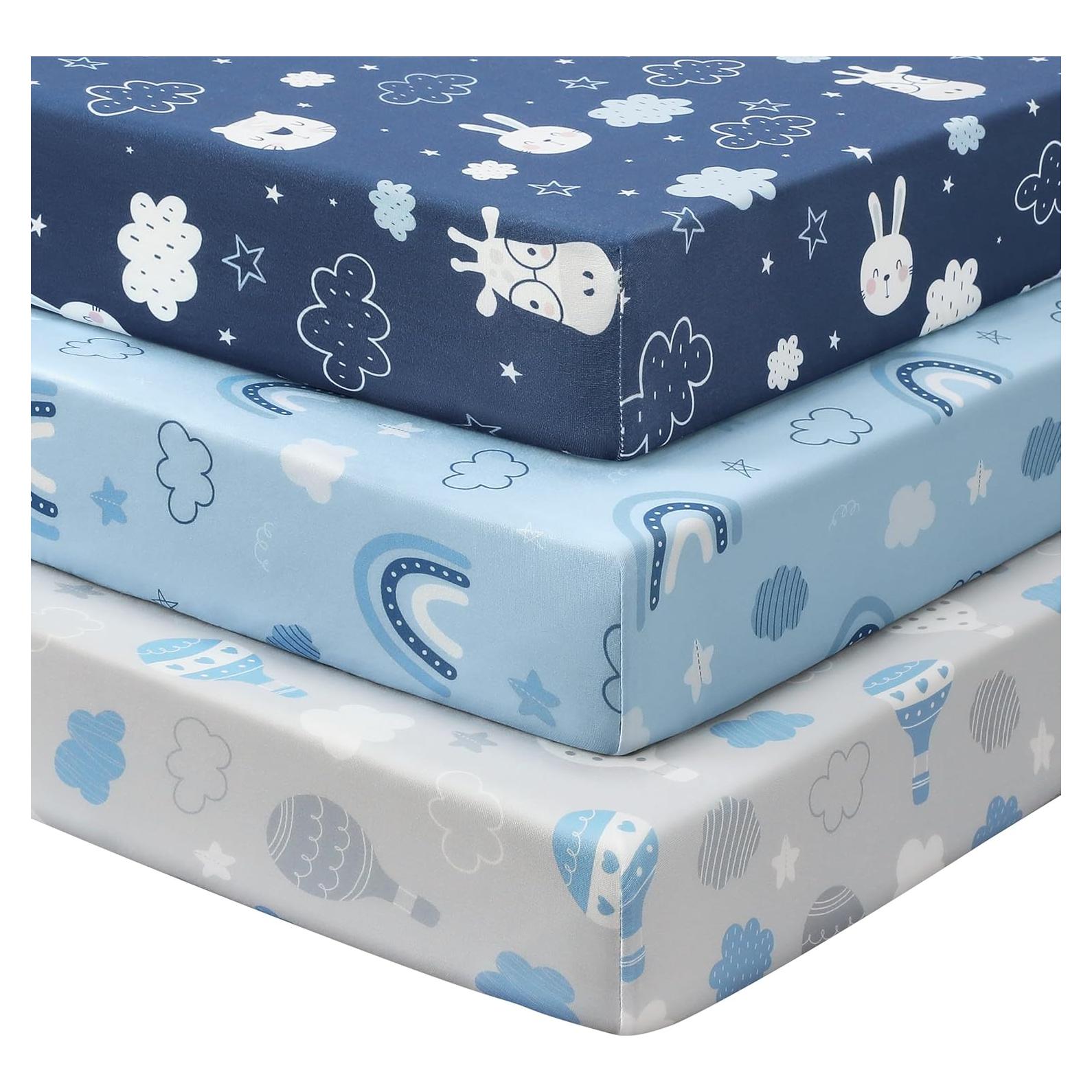 Sábanas para Cuna de Bebé Fiemol - 3 Piezas Microfibra 132x71 cm