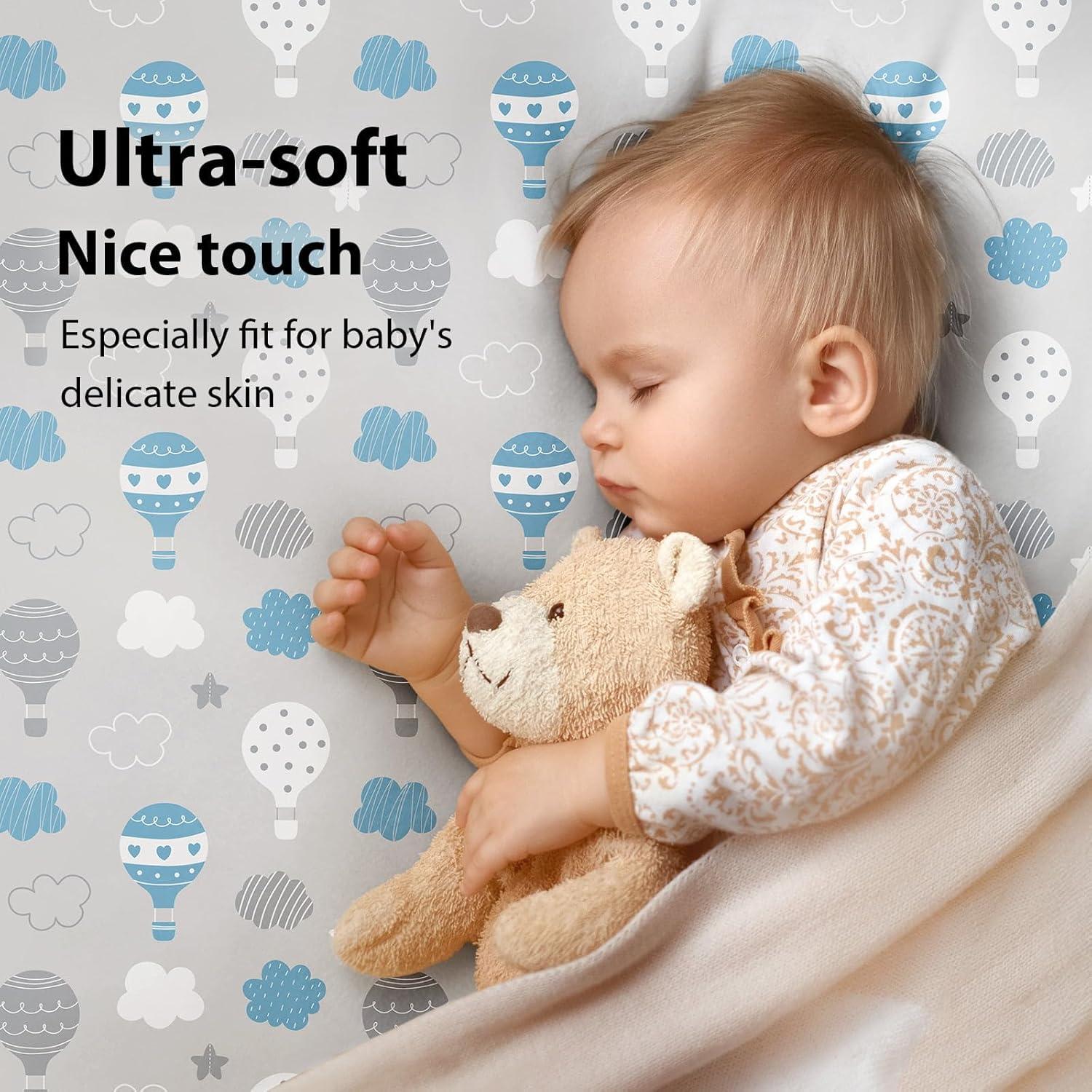 Sábanas para Cuna de Bebé Fiemol - 3 Piezas Microfibra 132x71 cm