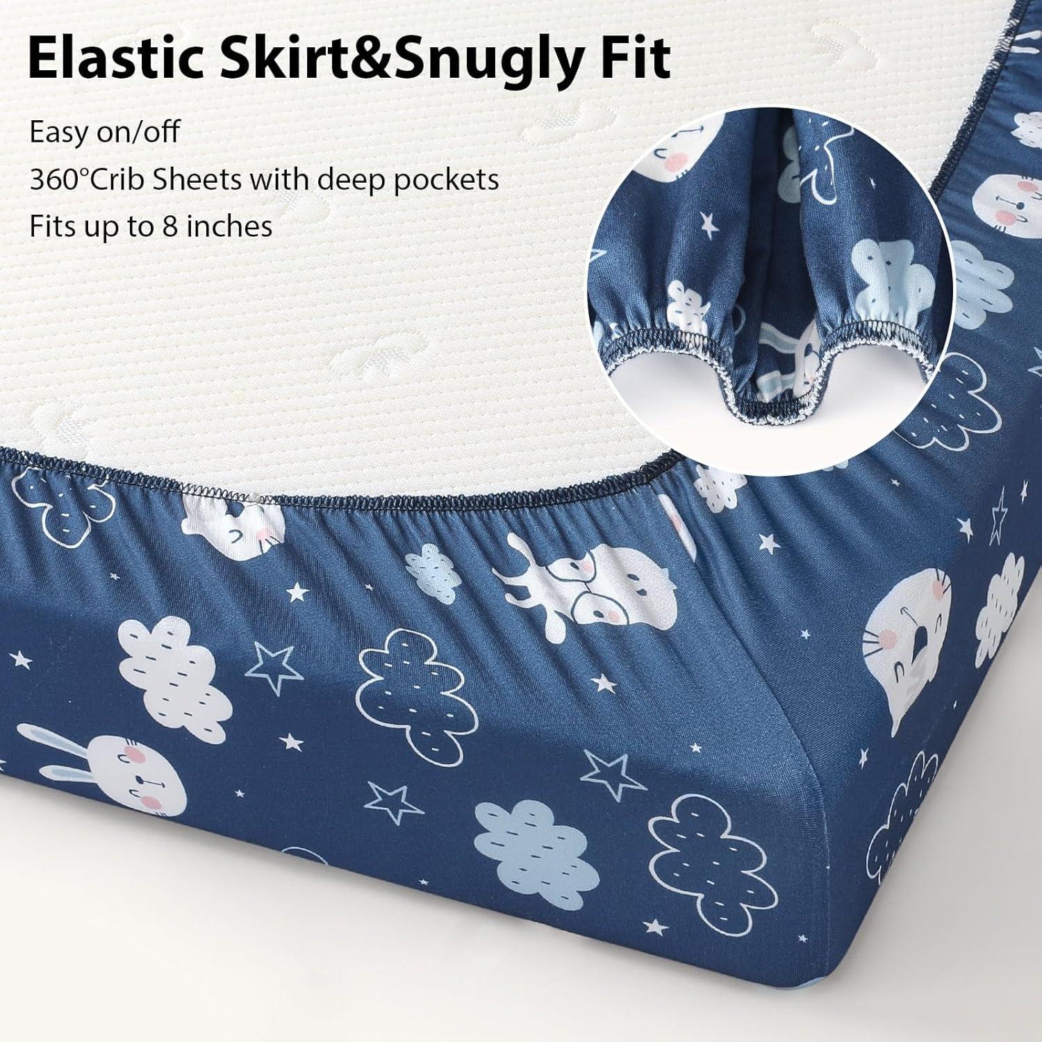 Sábanas para Cuna de Bebé Fiemol - 3 Piezas Microfibra 132x71 cm