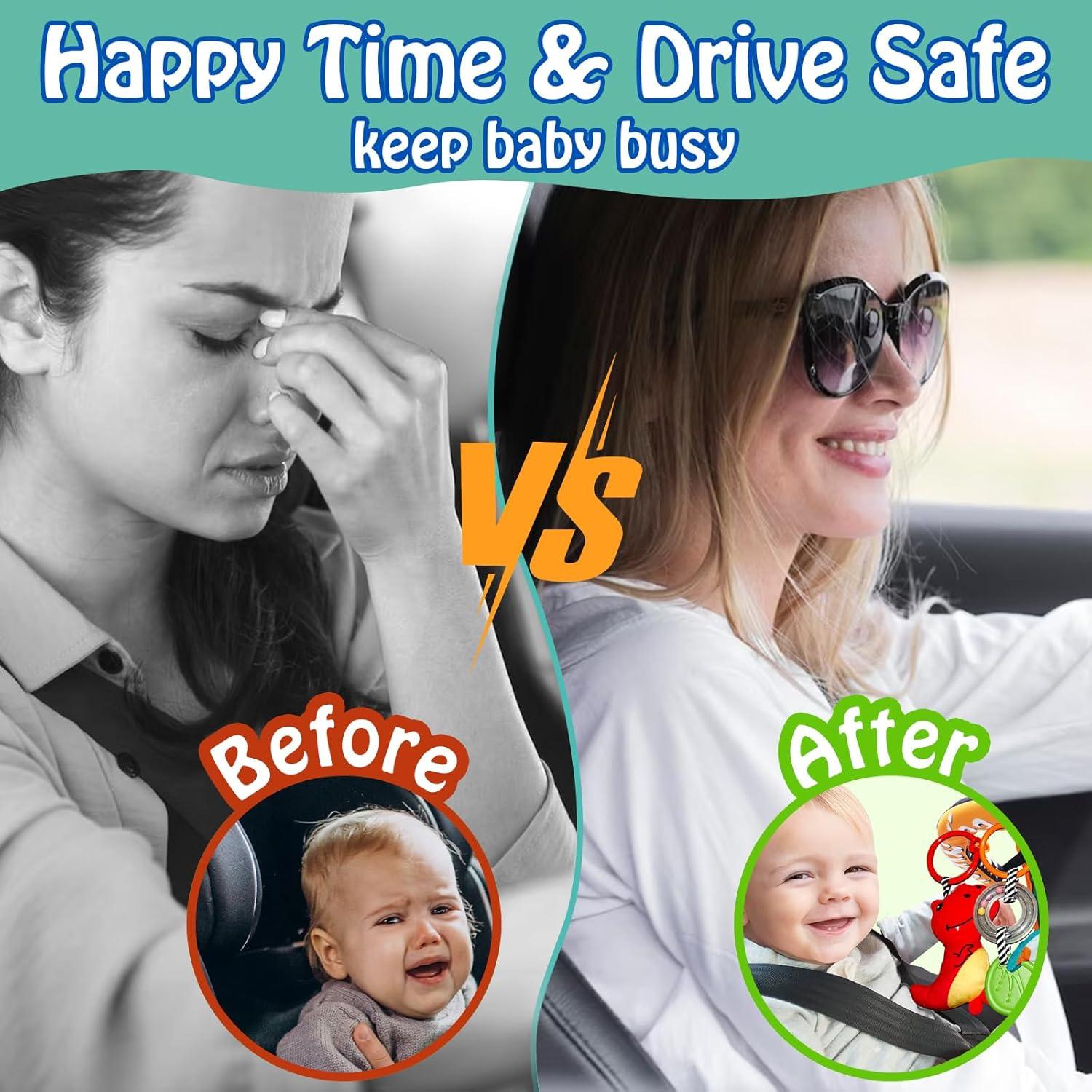 Juguetes para Asiento de Auto Bebés Innofans Dinosaurios