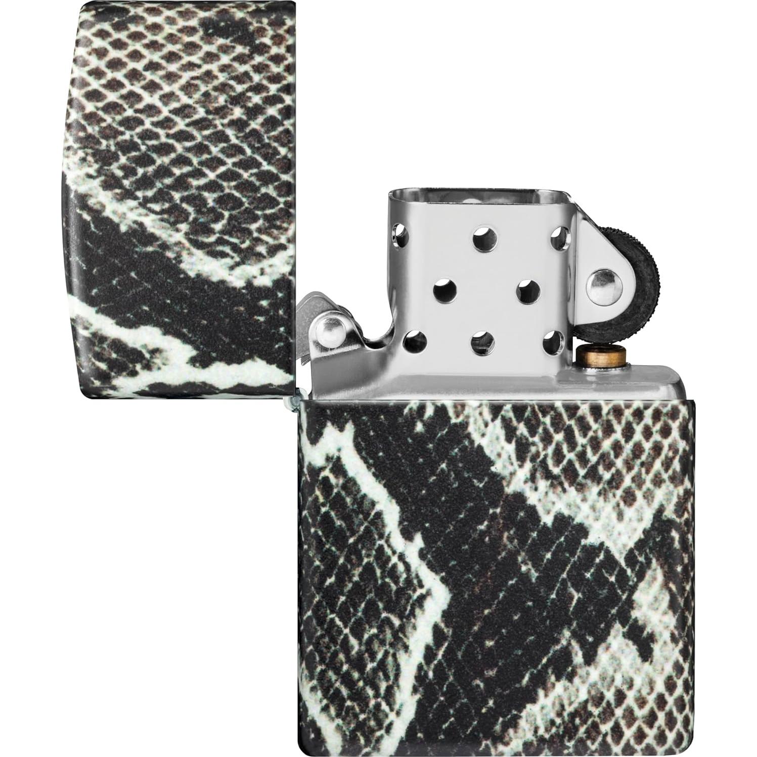 Encendedor Zippo Color 540 Piel de Serpiente Negra Recargable