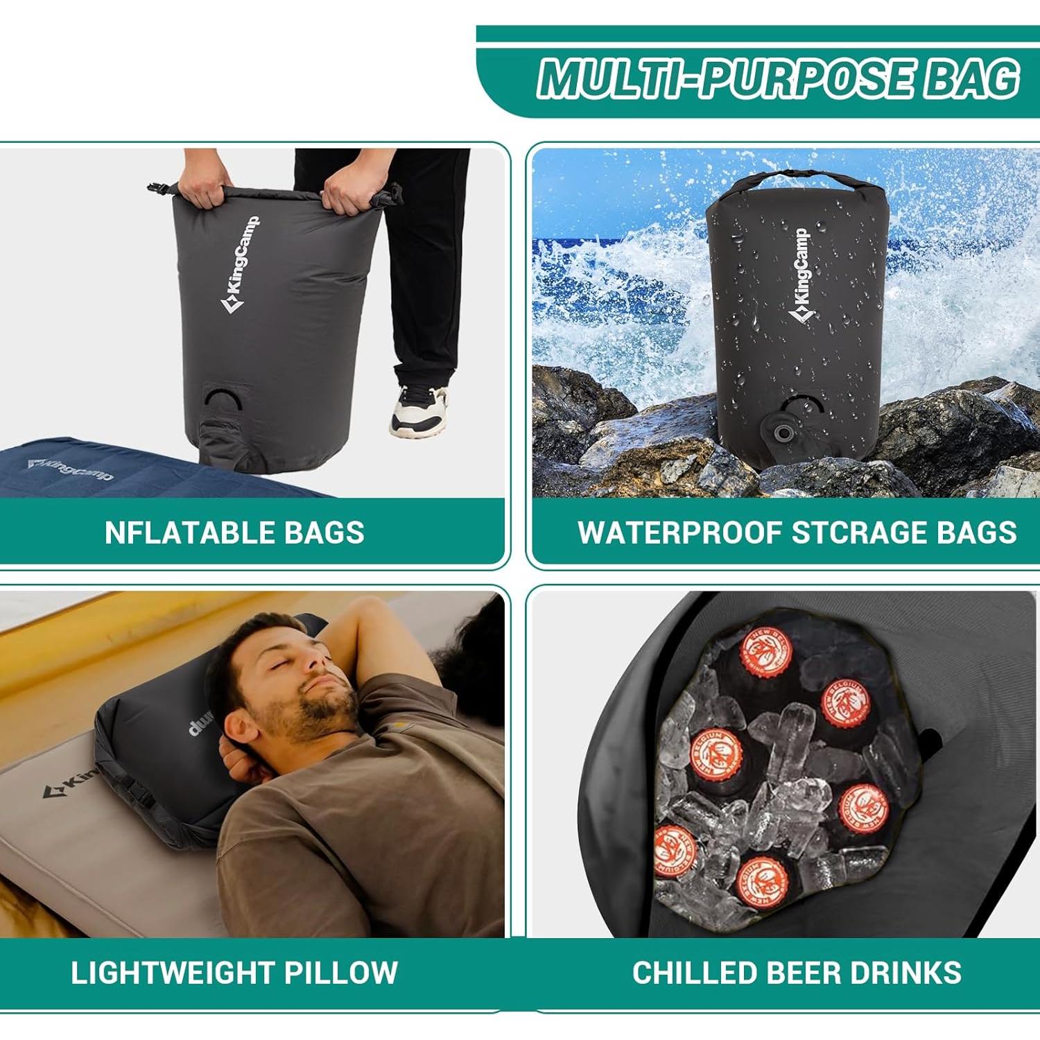 Saco de Bomba de Aire KingCamp 167x122 cm Impermeable