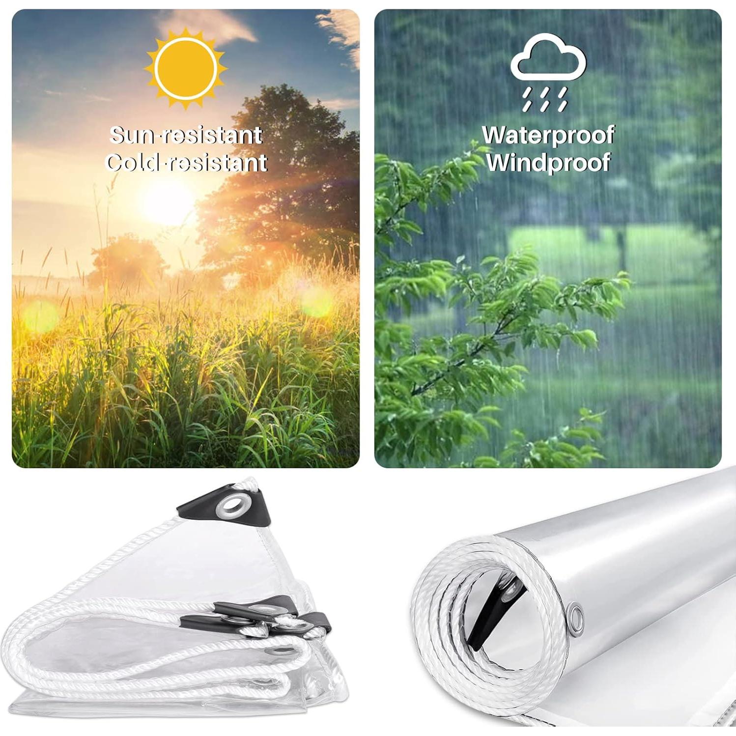 Lona Transparente Resistente al Agua JIAN YA NA 1x1.5m PVC