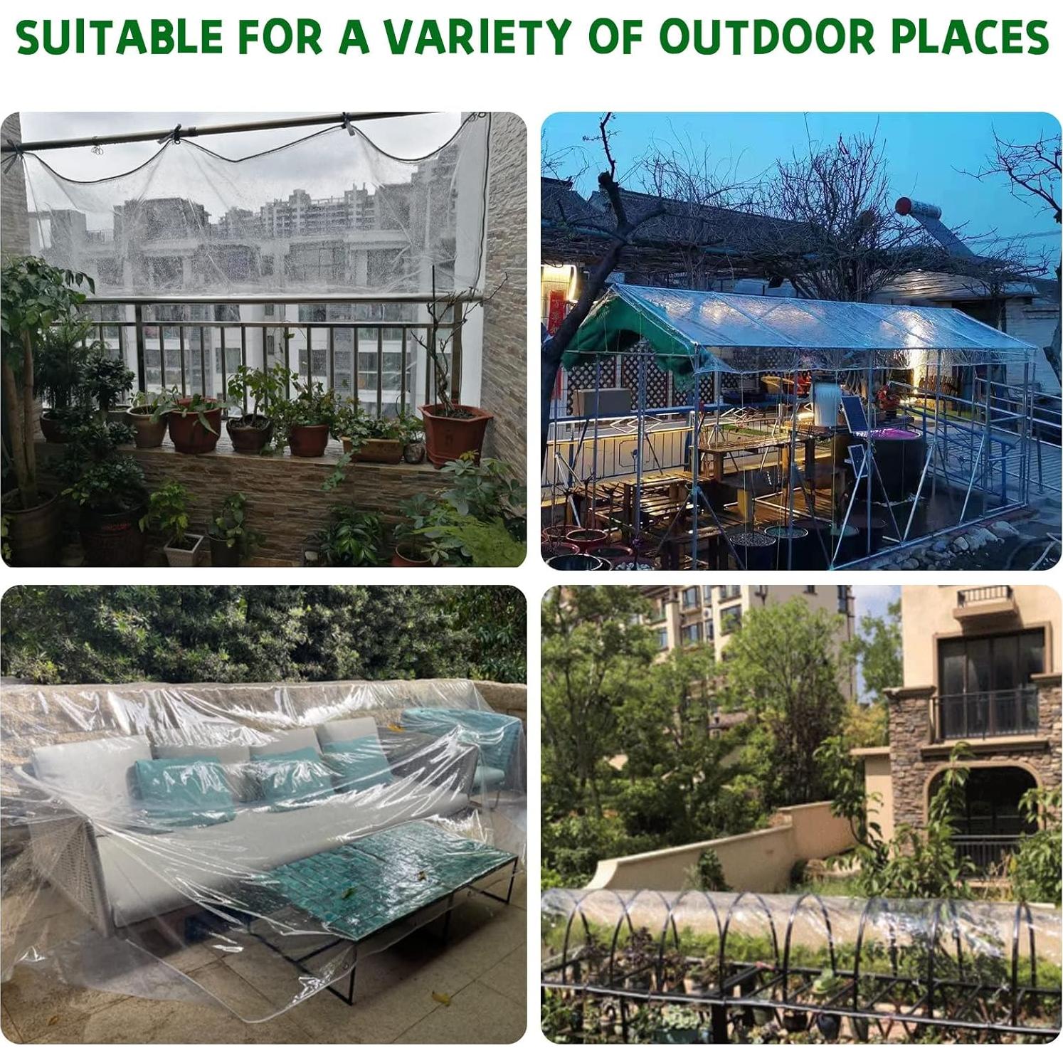 Lona Transparente Resistente al Agua JIAN YA NA 1x1.5m PVC