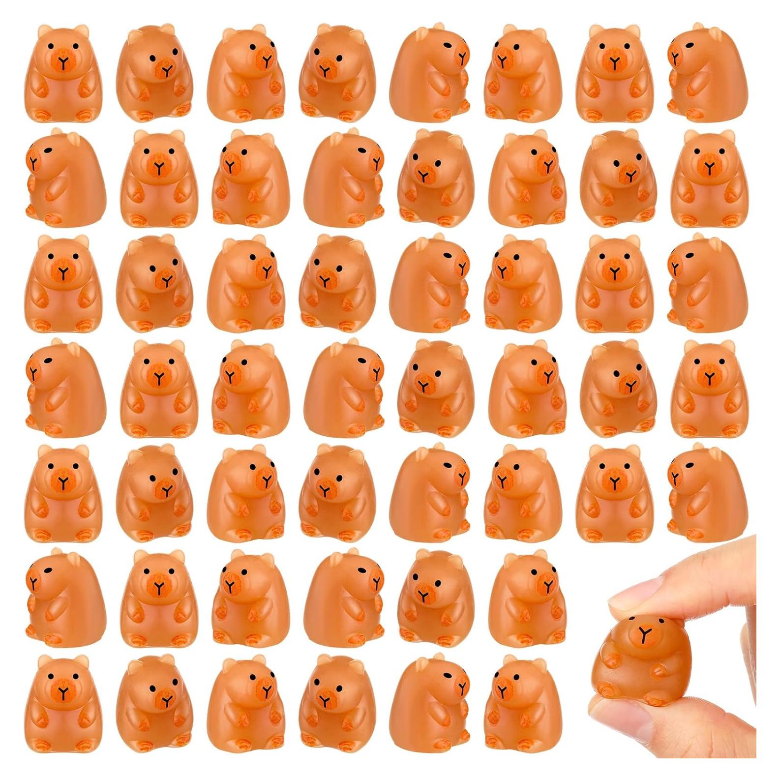 60 Juguetes Antiestrés Civaner Capibara Mini Kawaii 2.5 cm