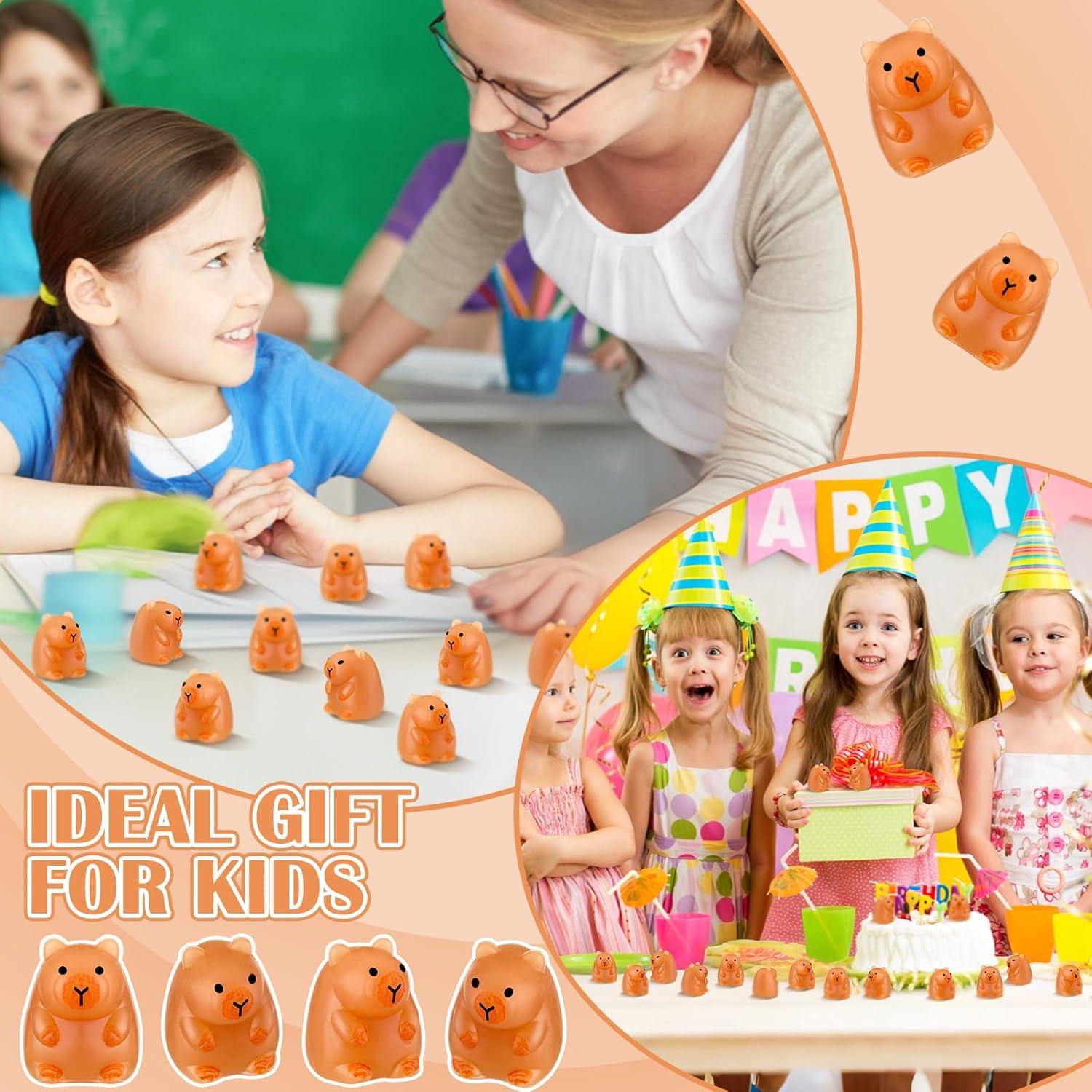 60 Juguetes Antiestrés Civaner Capibara Mini Kawaii 2.5 cm