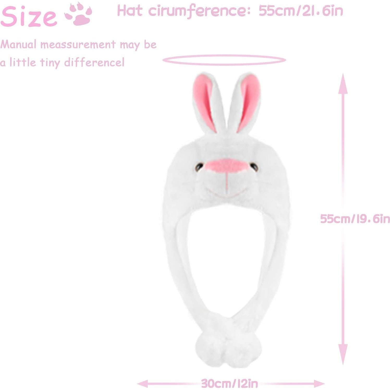 Gorro de Peluche Conejo Audaisyly con Solapas para Orejas