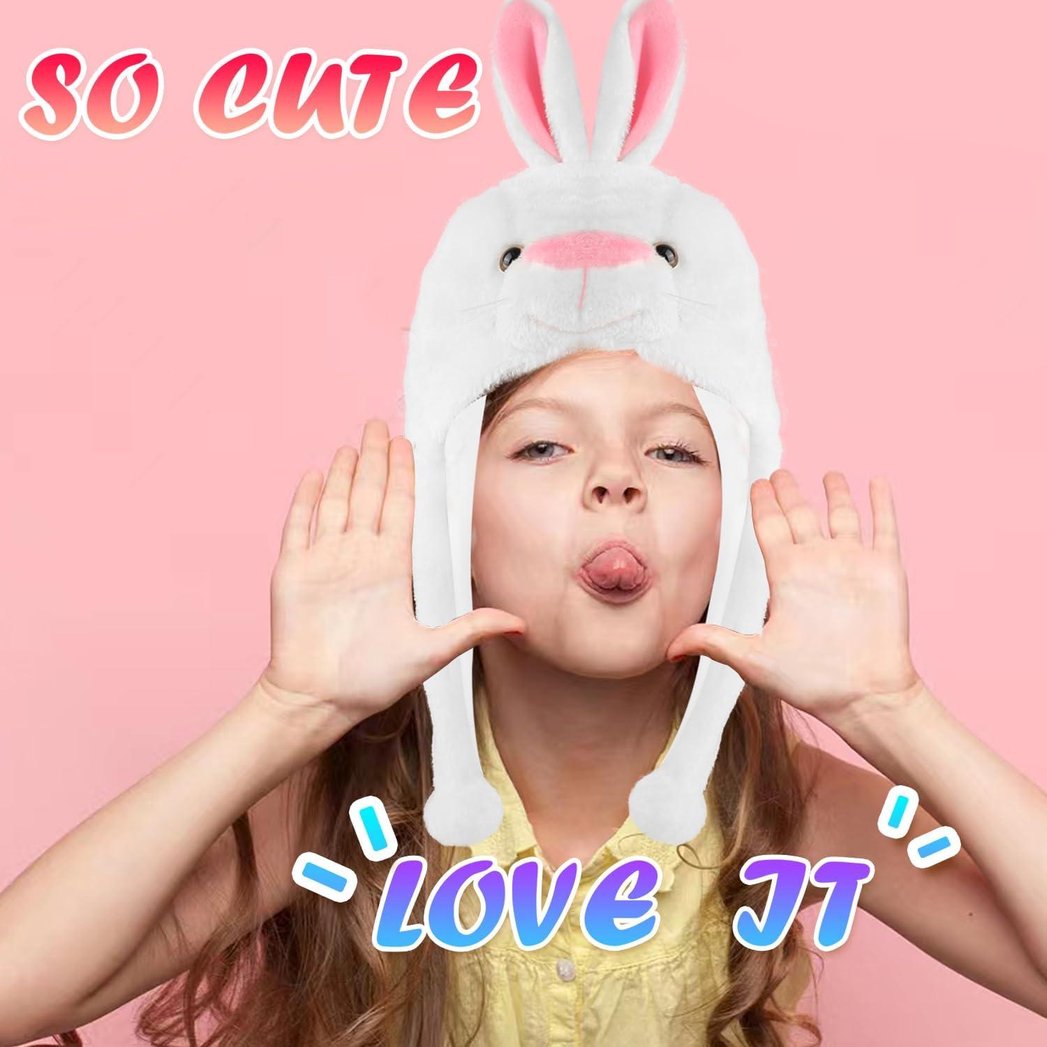 Gorro de Peluche Conejo Audaisyly con Solapas para Orejas