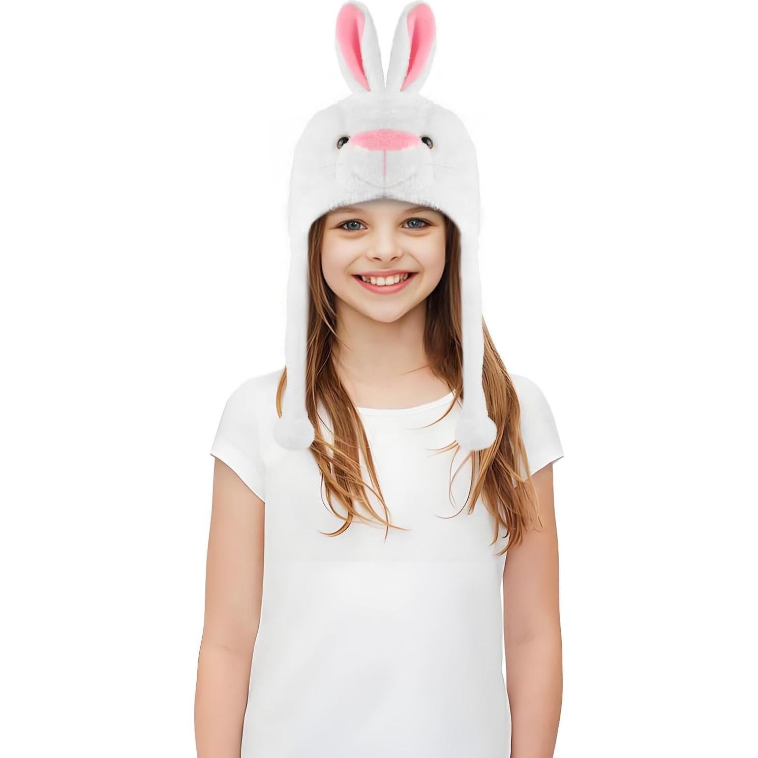 Gorro de Peluche Conejo Audaisyly con Solapas para Orejas