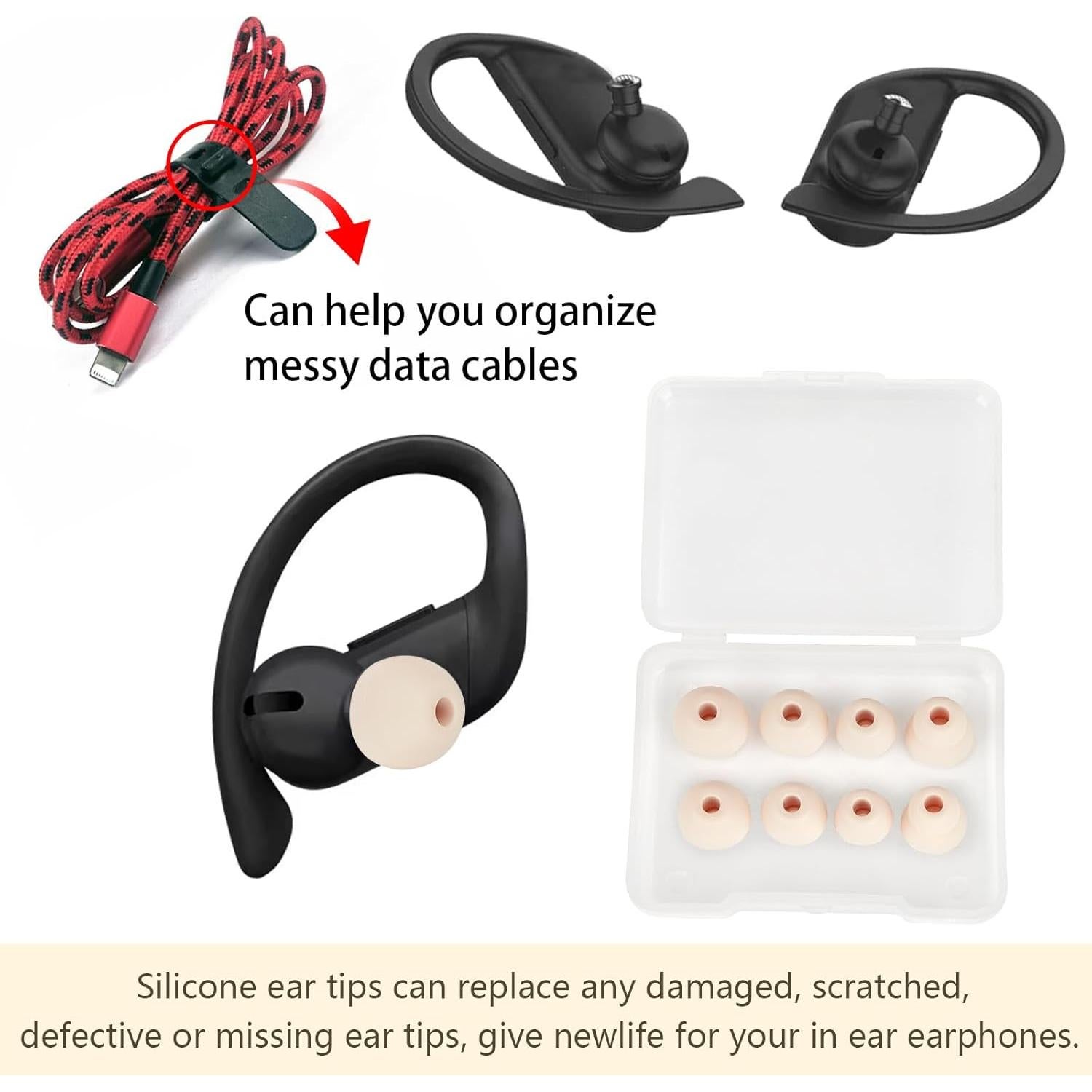 Consejos de Silicona Repuesto para Auriculares Powerbeats Pro - MQIMY