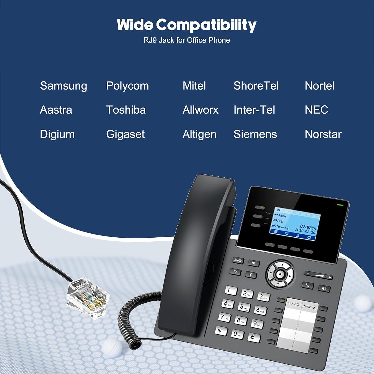 Auricular Beebang RJ9 con micrófono cancelación ruido oficina