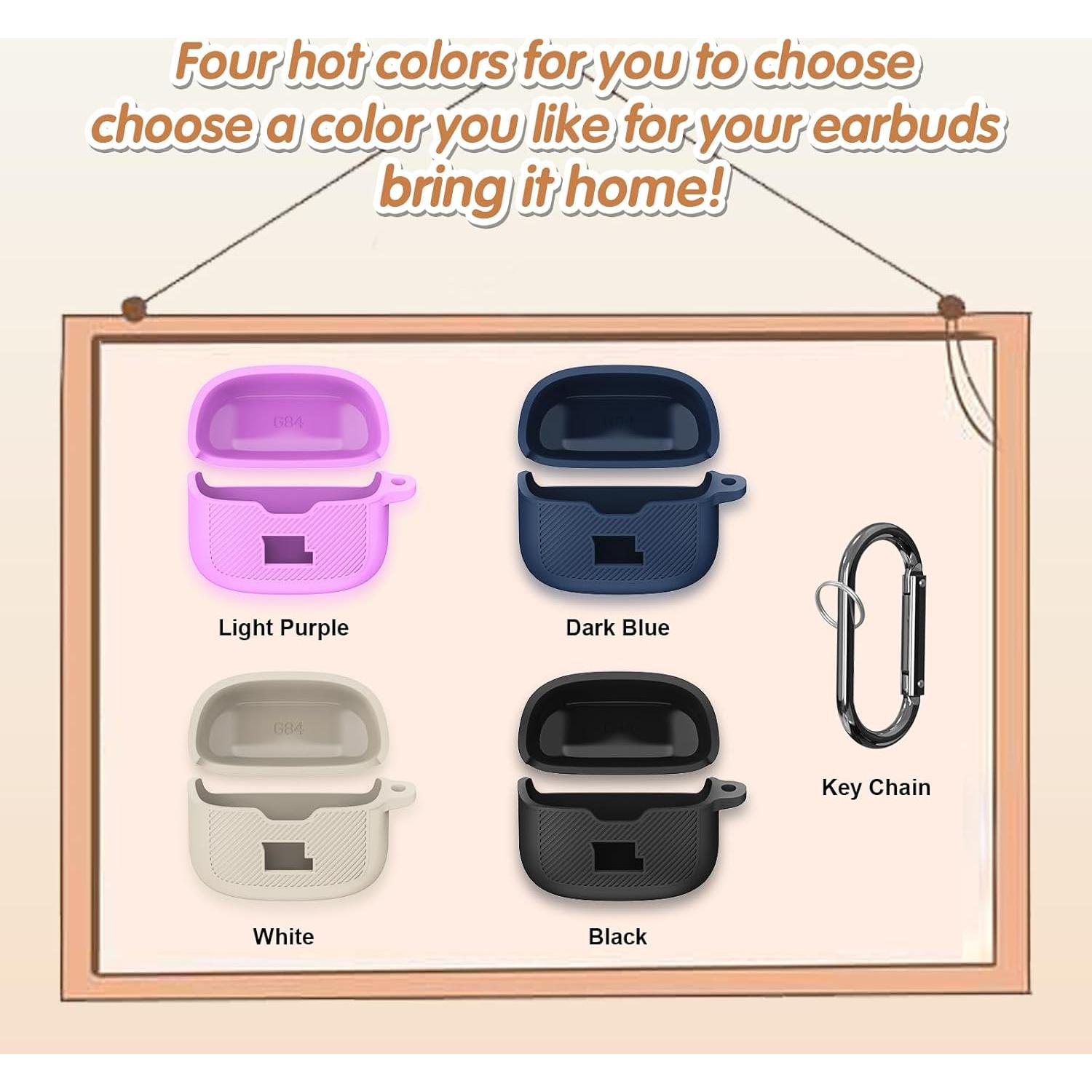 Funda de Silicona Negra para JBL Tune Buds - Impermeable y Resistente