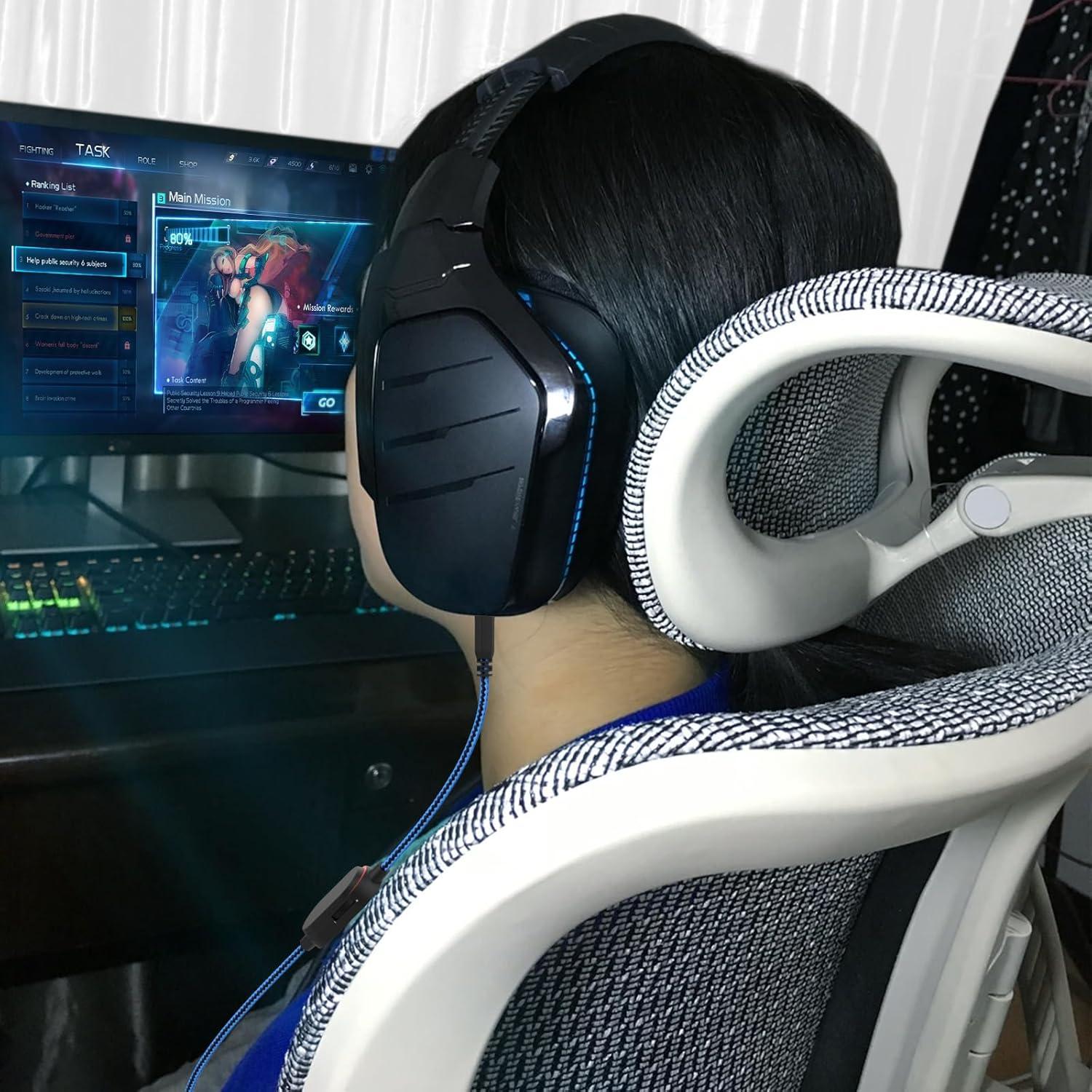 Cable de audio para auriculares Puiixur 2m con control de volumen