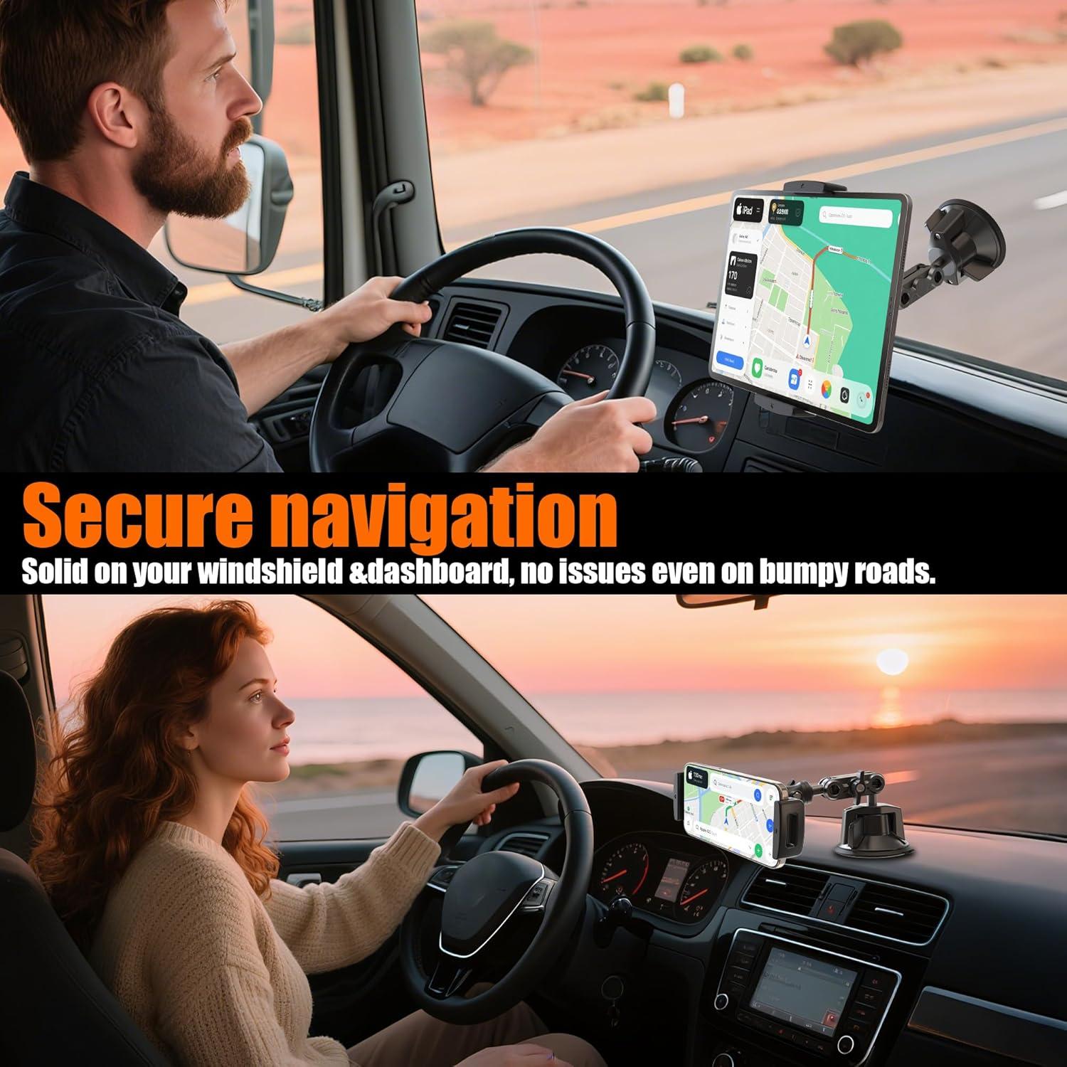 Soporte para Tablet VasSmtCPH 360° Ventosa para Coche 4.7-12.9"