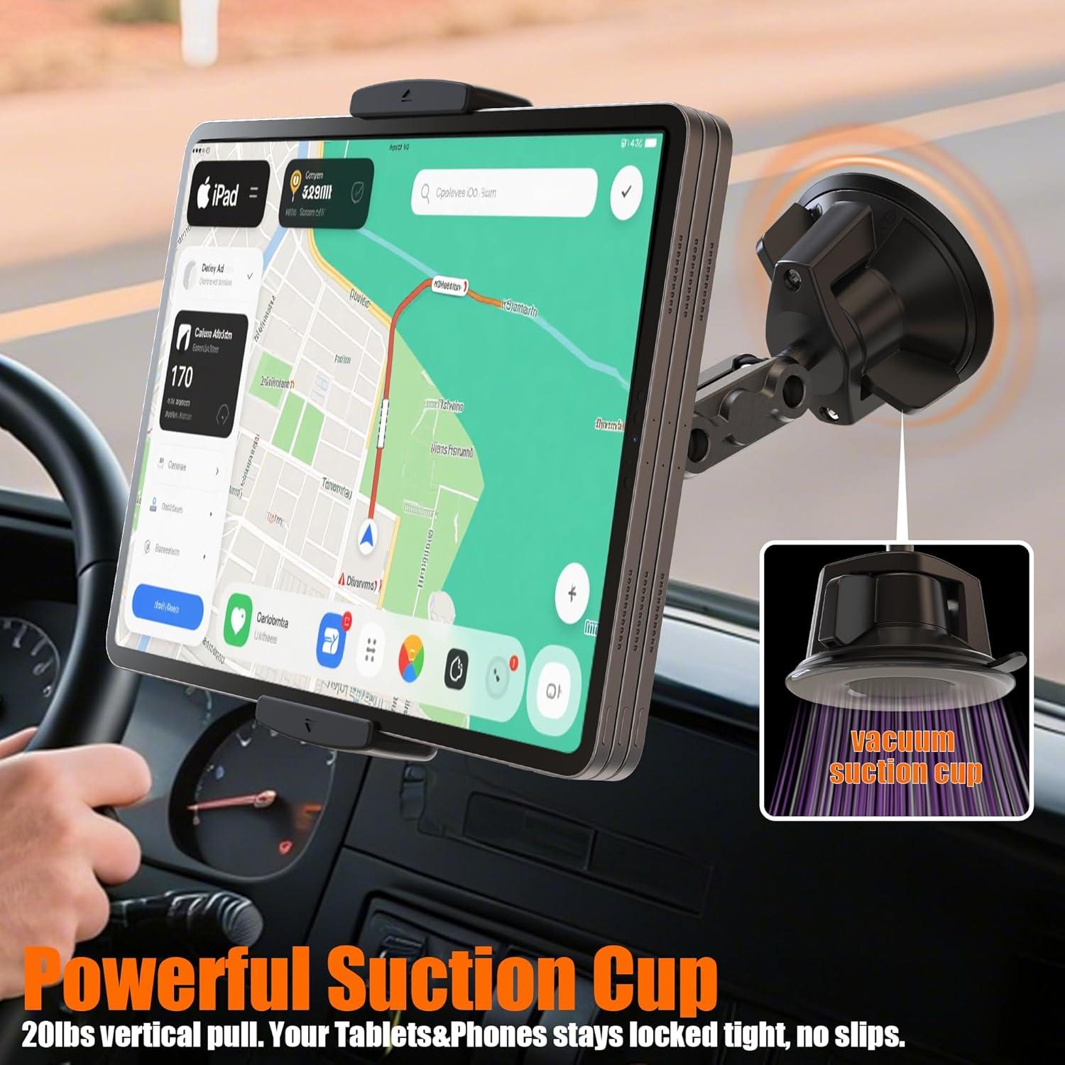 Soporte para Tablet VasSmtCPH 360° Ventosa para Coche 4.7-12.9"