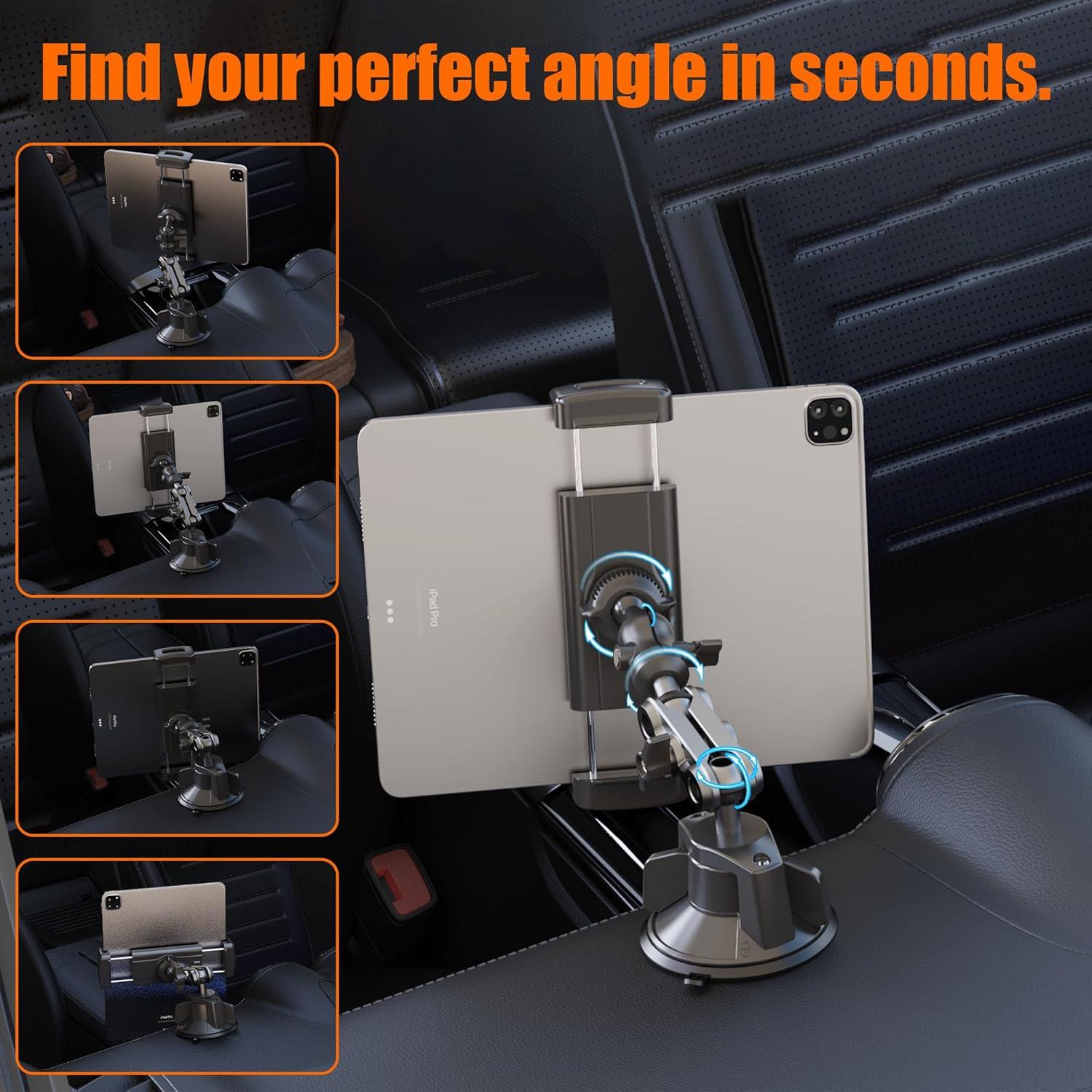 Soporte para Tablet VasSmtCPH 360° Ventosa para Coche 4.7-12.9"