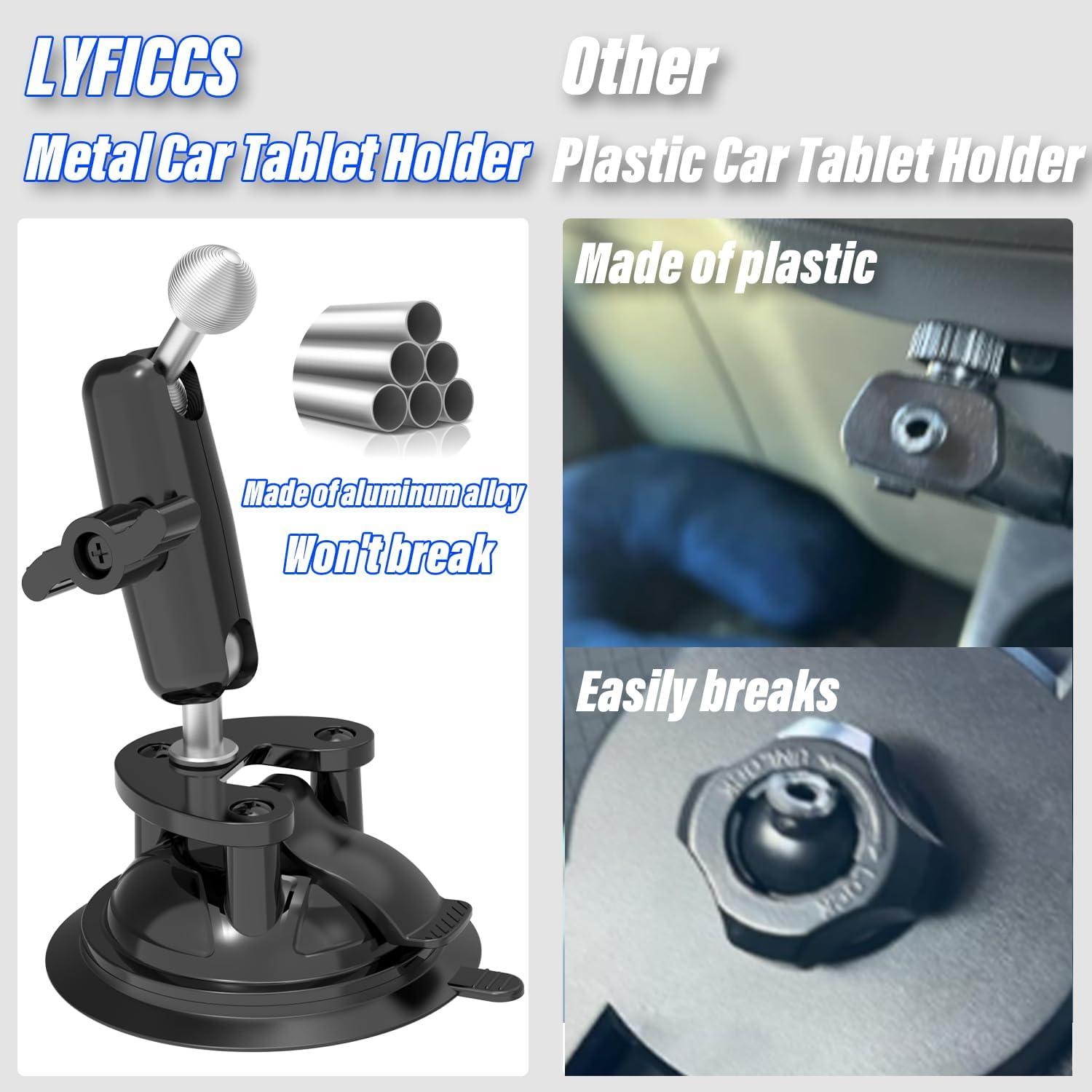 Soporte para Tablet en Coche LYFICCS con Ventosa 360°