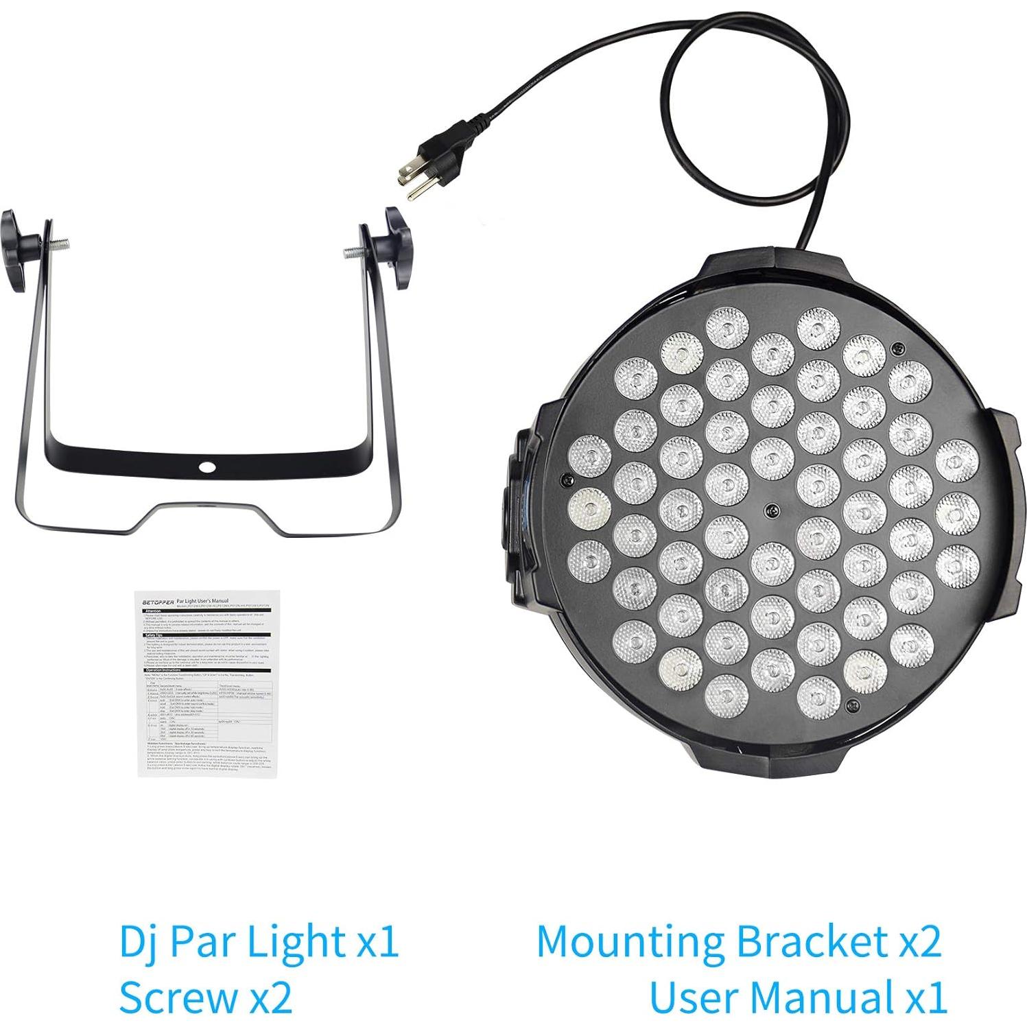 Luces DJ BETOPPER 54x3W RGB DMX Activadas por Sonido