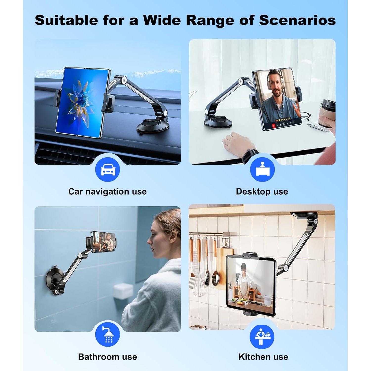 Soporte para Tablet DICMKY en Coche con Ventosa 360°