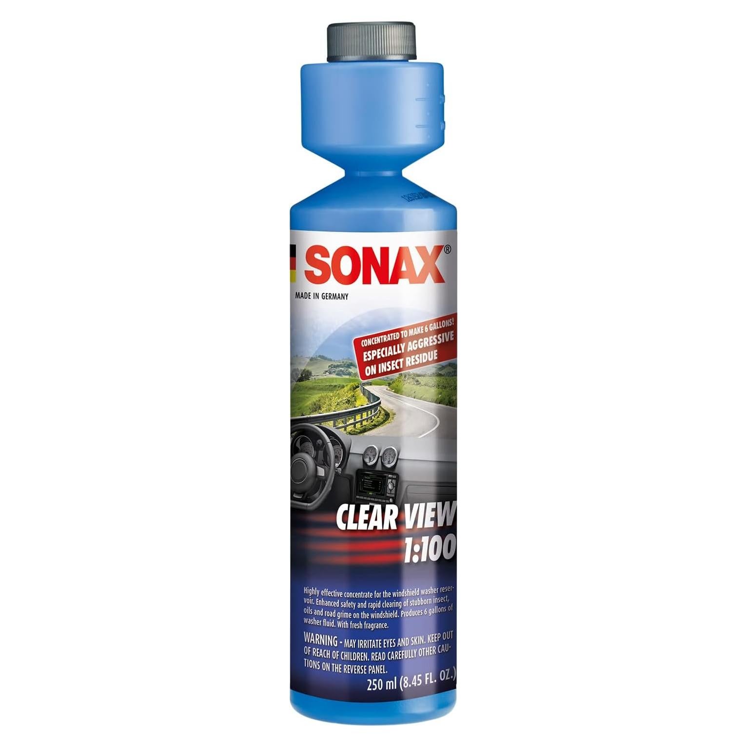Limpiador de Parabrisas SONAX Clear View 250ml - 25 Litros