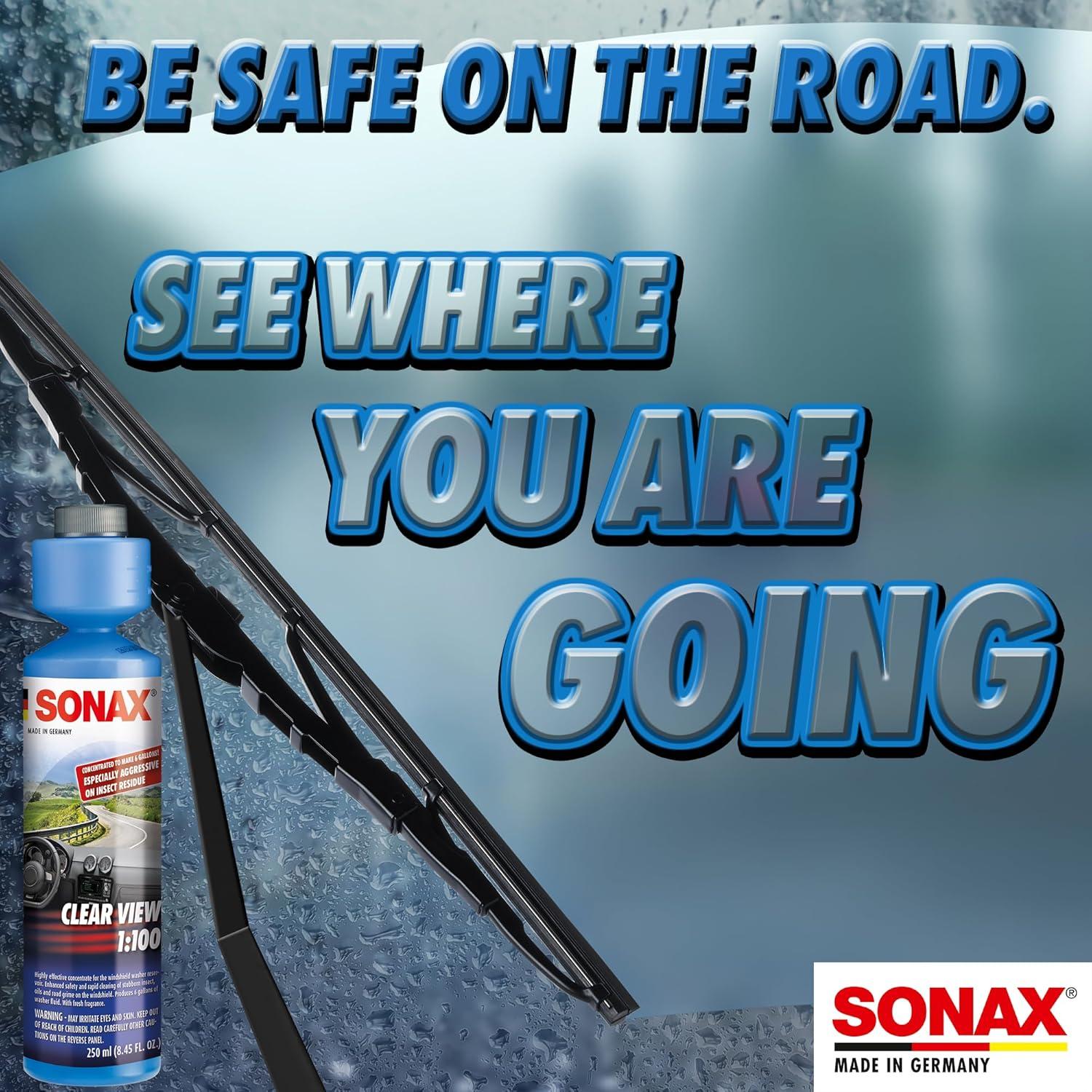 Limpiador de Parabrisas SONAX Clear View 250ml - 25 Litros
