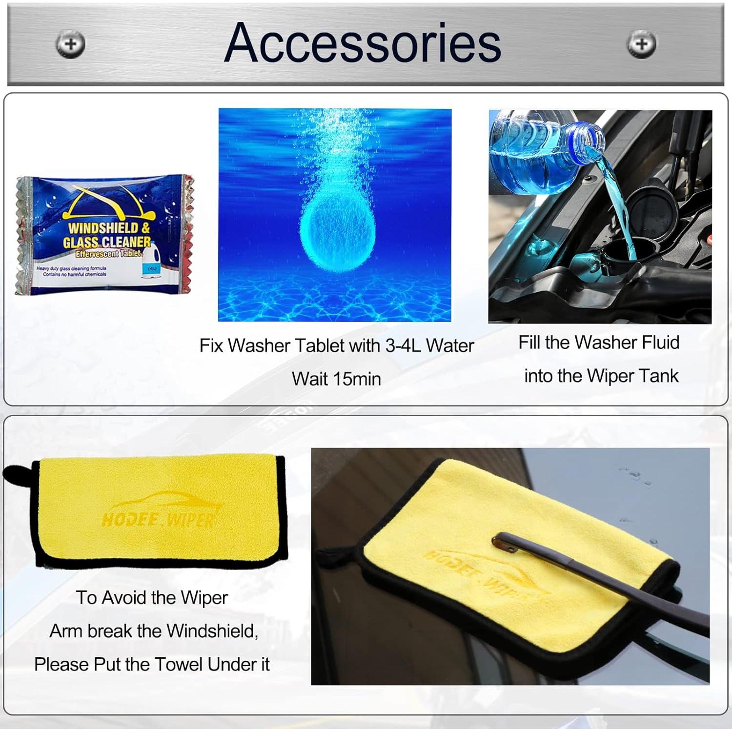 Limpiaparabrisas HODEE 66cm + 43cm + 30cm para Nissan