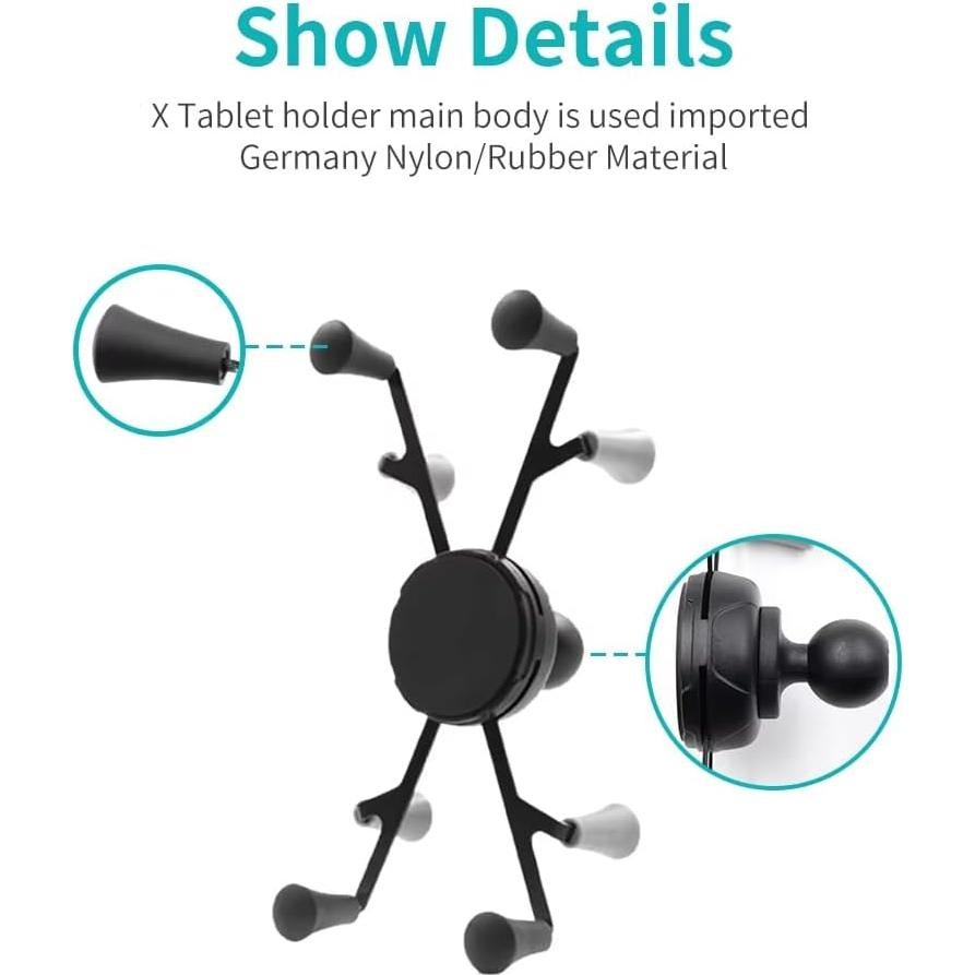 Soporte para Tablet de Coche Strg con Base de Ventosa 6"