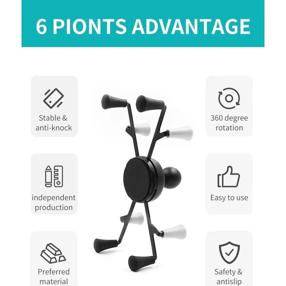 Soporte para Tablet de Coche Strg con Base de Ventosa 6"