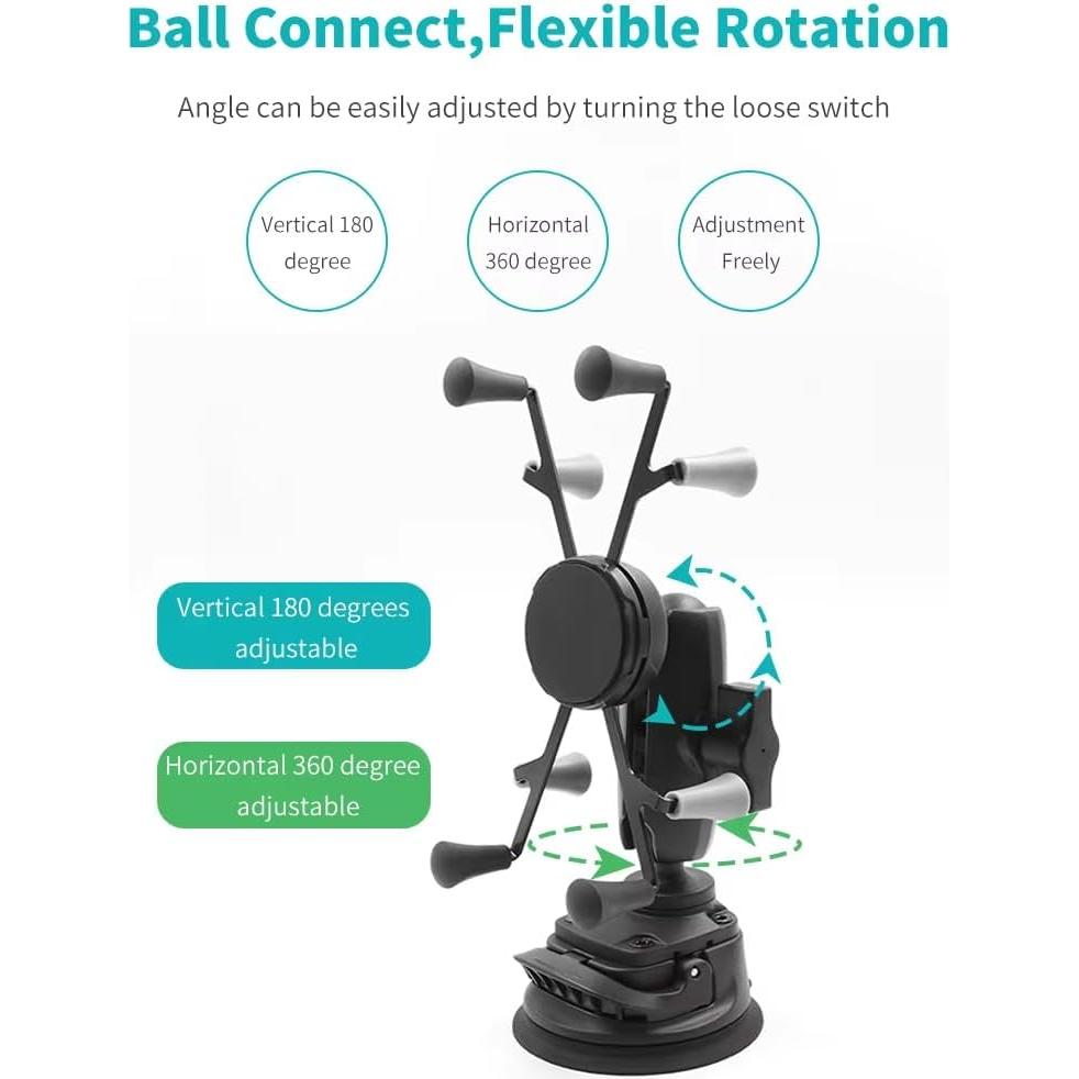 Soporte para Tablet de Coche Strg con Base de Ventosa 6"