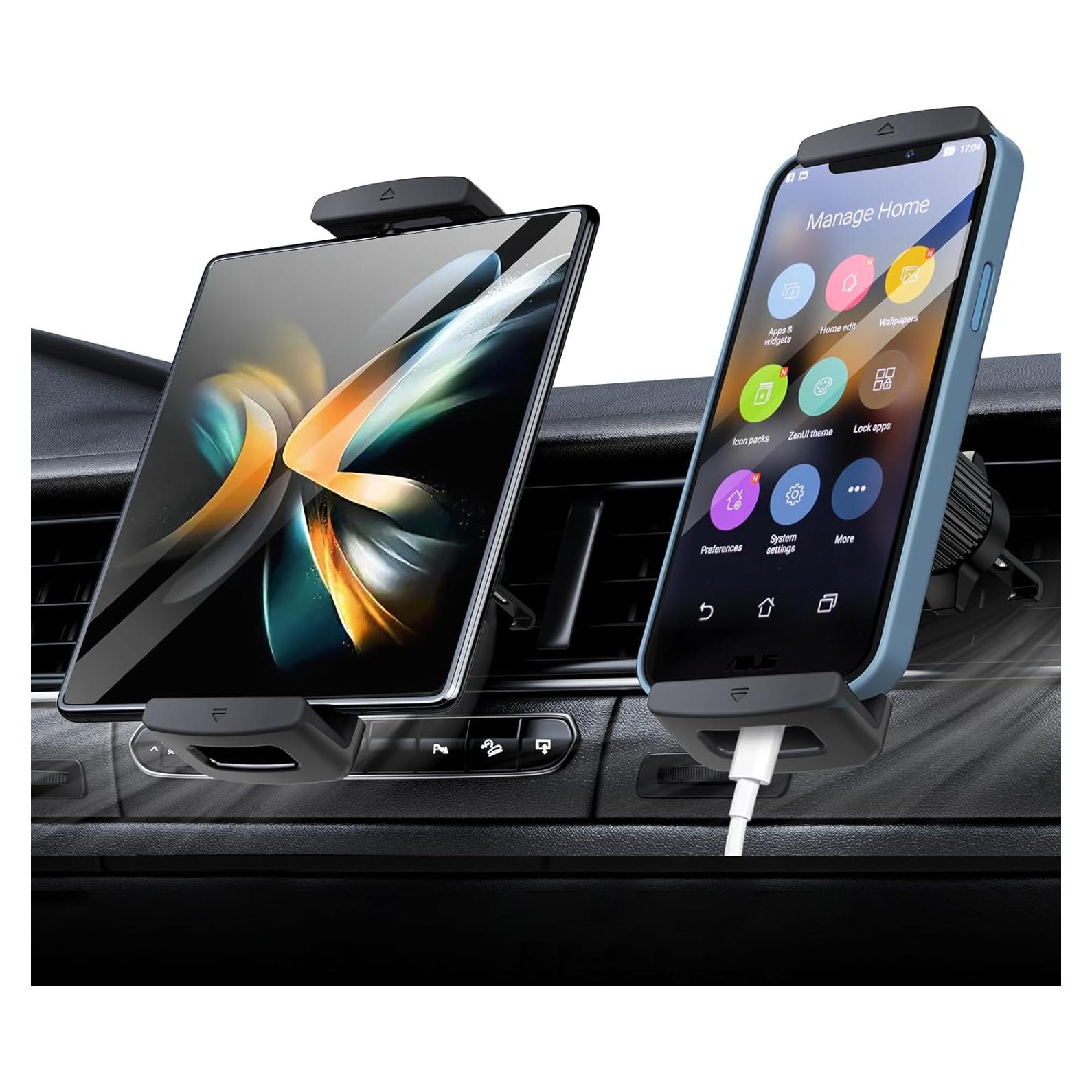 Soporte para Auto xuenair Z Fold 5 y iPad Mini - Rotación 360°