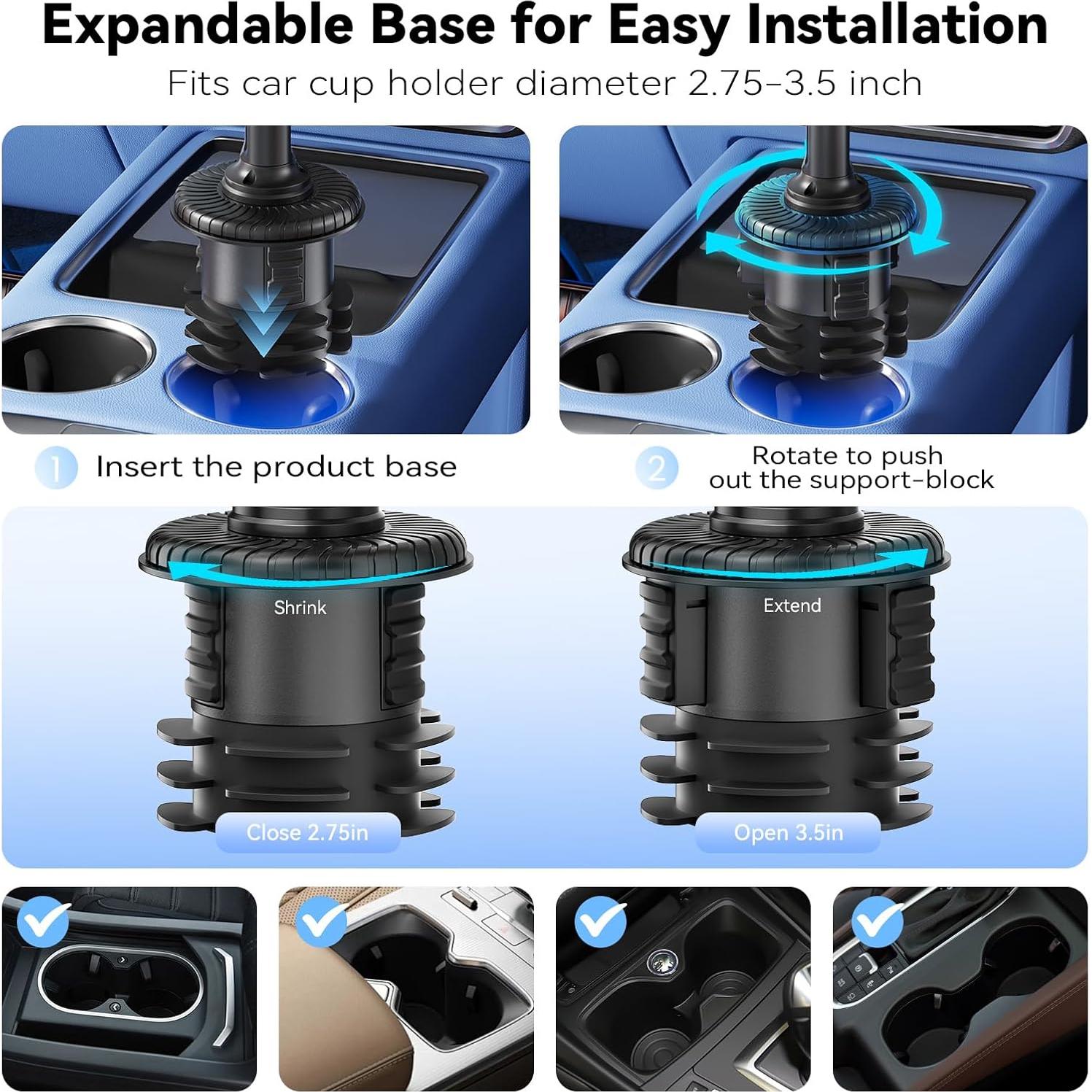 Soporte de Tableta KDD para Coche Ajustable 4.7-12.9"