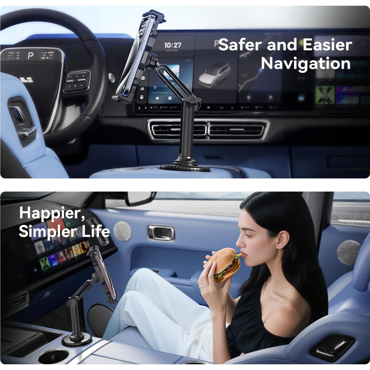 Soporte de Tableta KDD para Coche Ajustable 4.7-12.9"