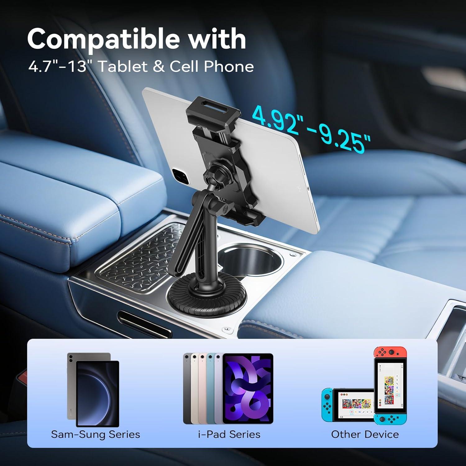 Soporte de Tableta KDD para Coche Ajustable 4.7-12.9"