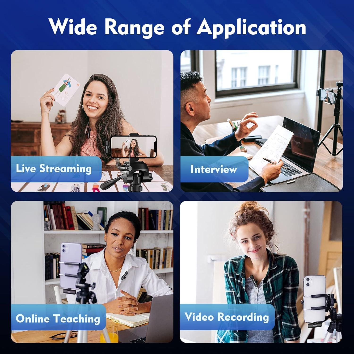 Micrófono Inalámbrico Lavalier TUTGLOBAL K9 para iPhone y Android