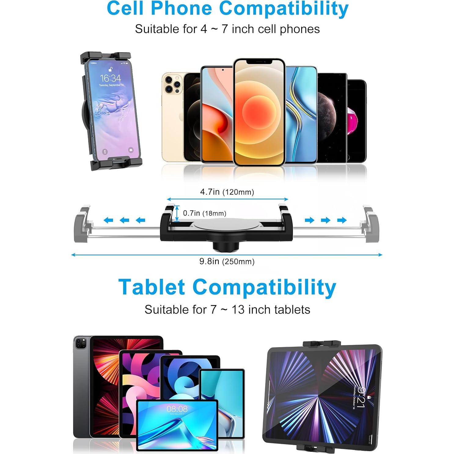 Soporte de Tablet para Coche GDZN con Ventosa Ajustable 4-13"