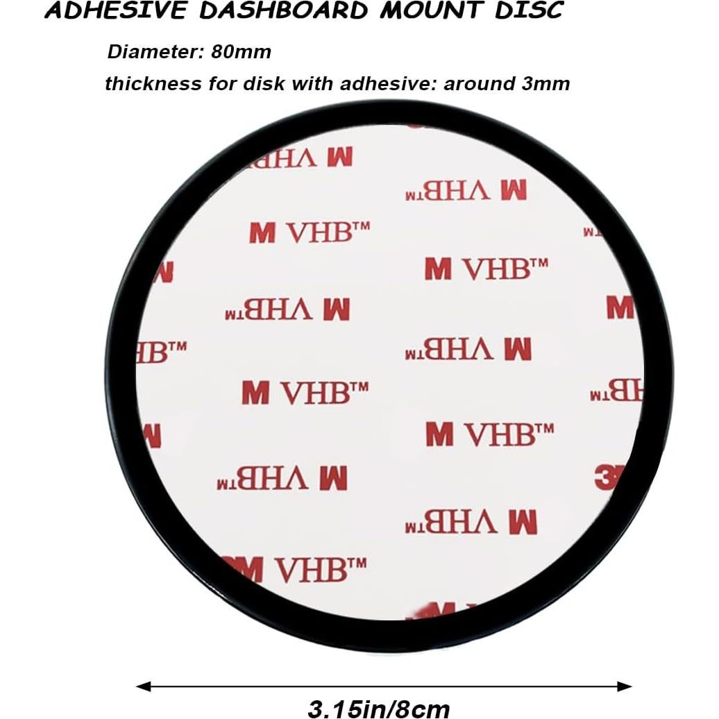 Disco de Montaje Adhesivo 80mm AYWFEY para Soporte de Coche