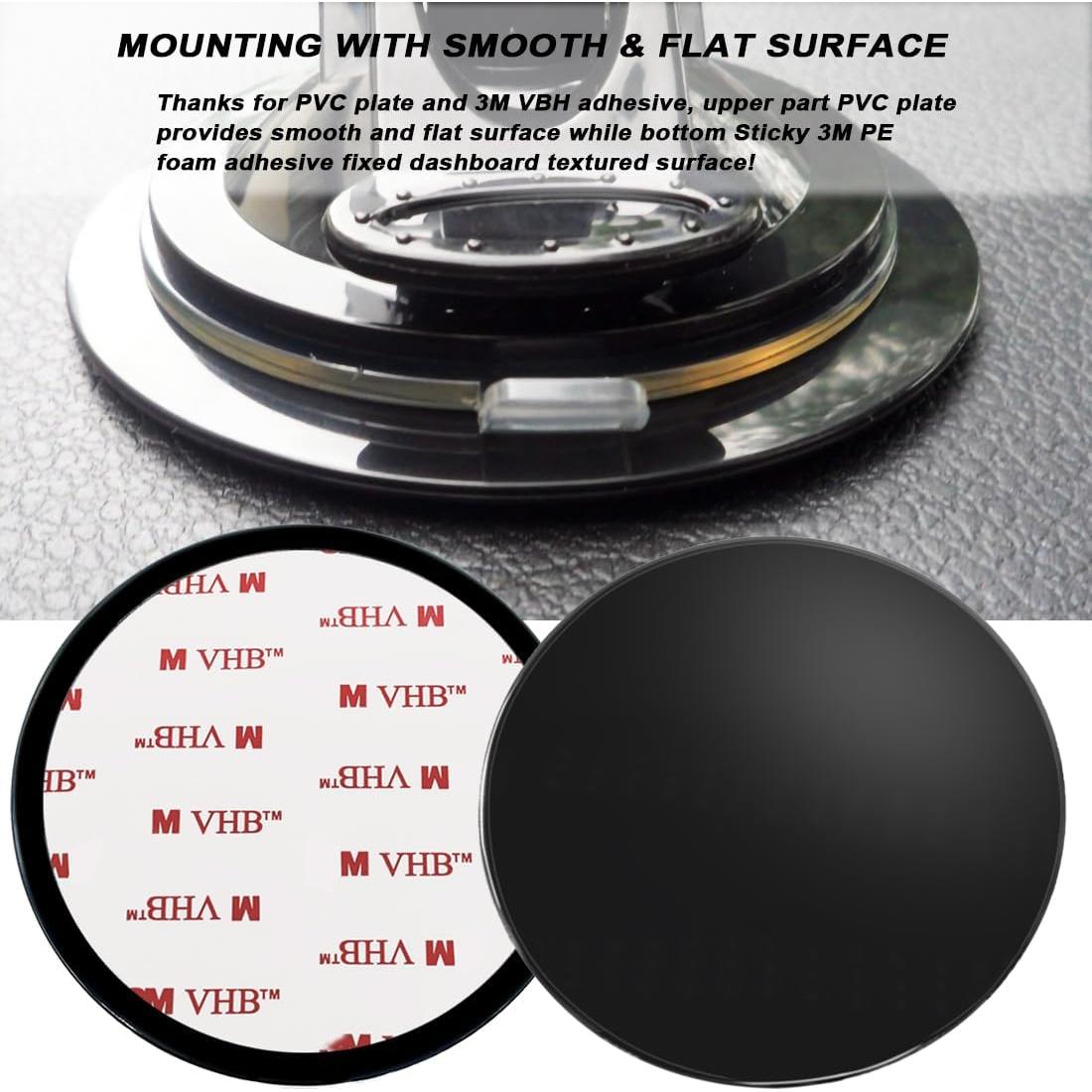 Disco de Montaje Adhesivo 80mm AYWFEY para Soporte de Coche