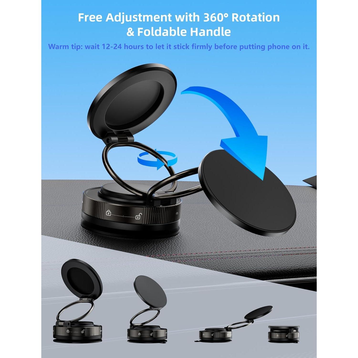 Soporte de Coche TOPAUX MagSafe 360° Ajustable para iPhone