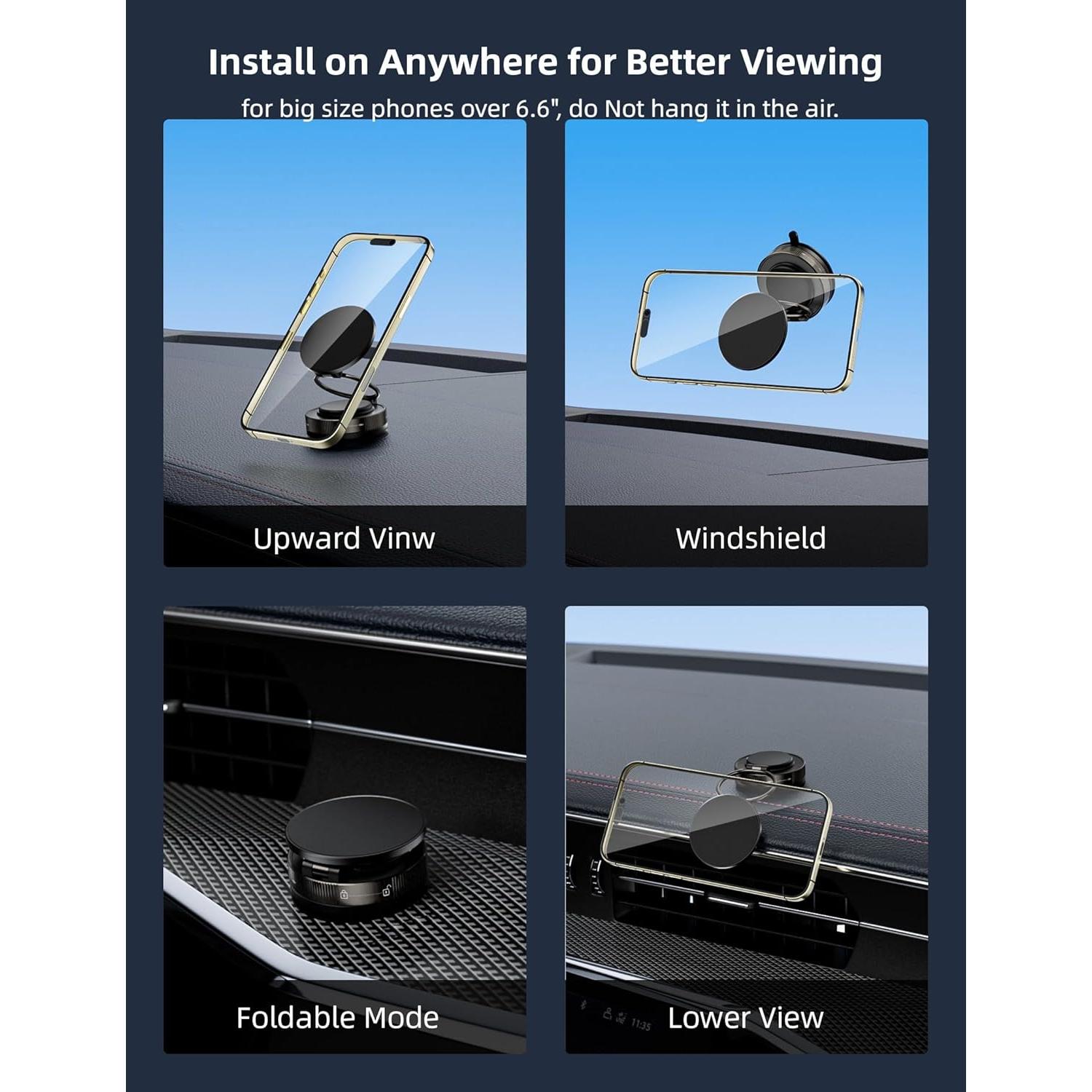 Soporte de Coche TOPAUX MagSafe 360° Ajustable para iPhone