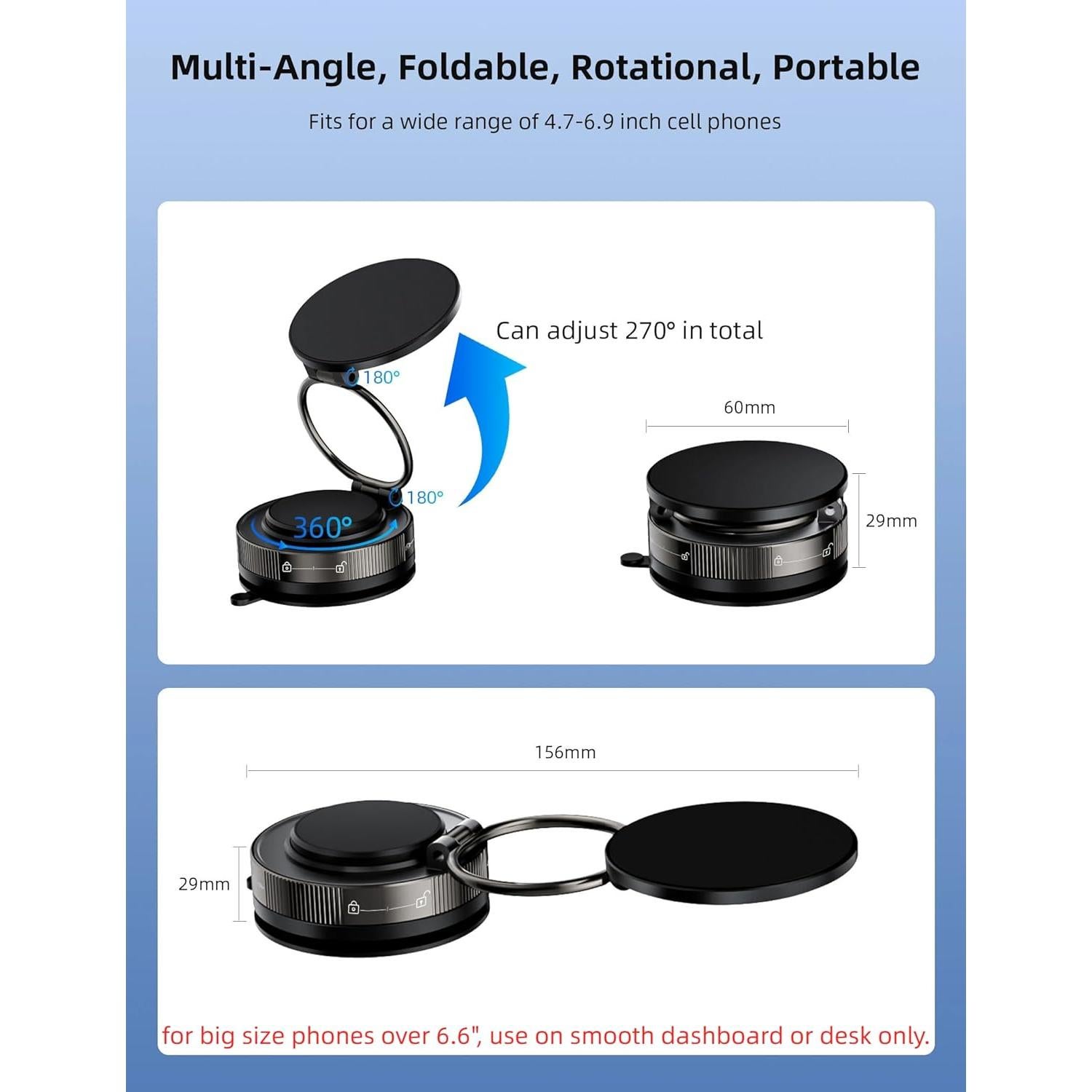 Soporte de Coche TOPAUX MagSafe 360° Ajustable para iPhone