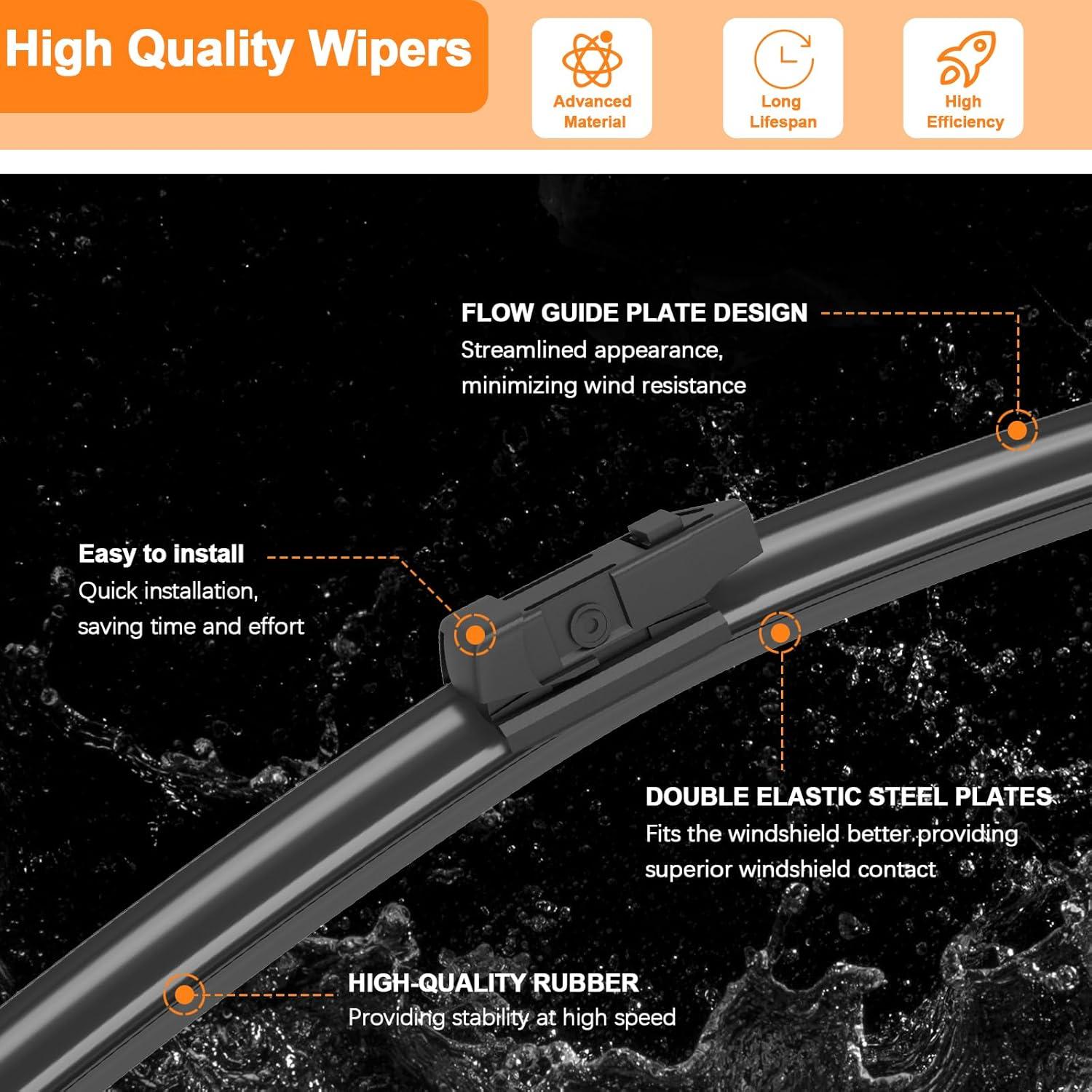 Limpiaparabrisas HULADAED 15" Delanteros + 13" Trasero Jeep Wrangler