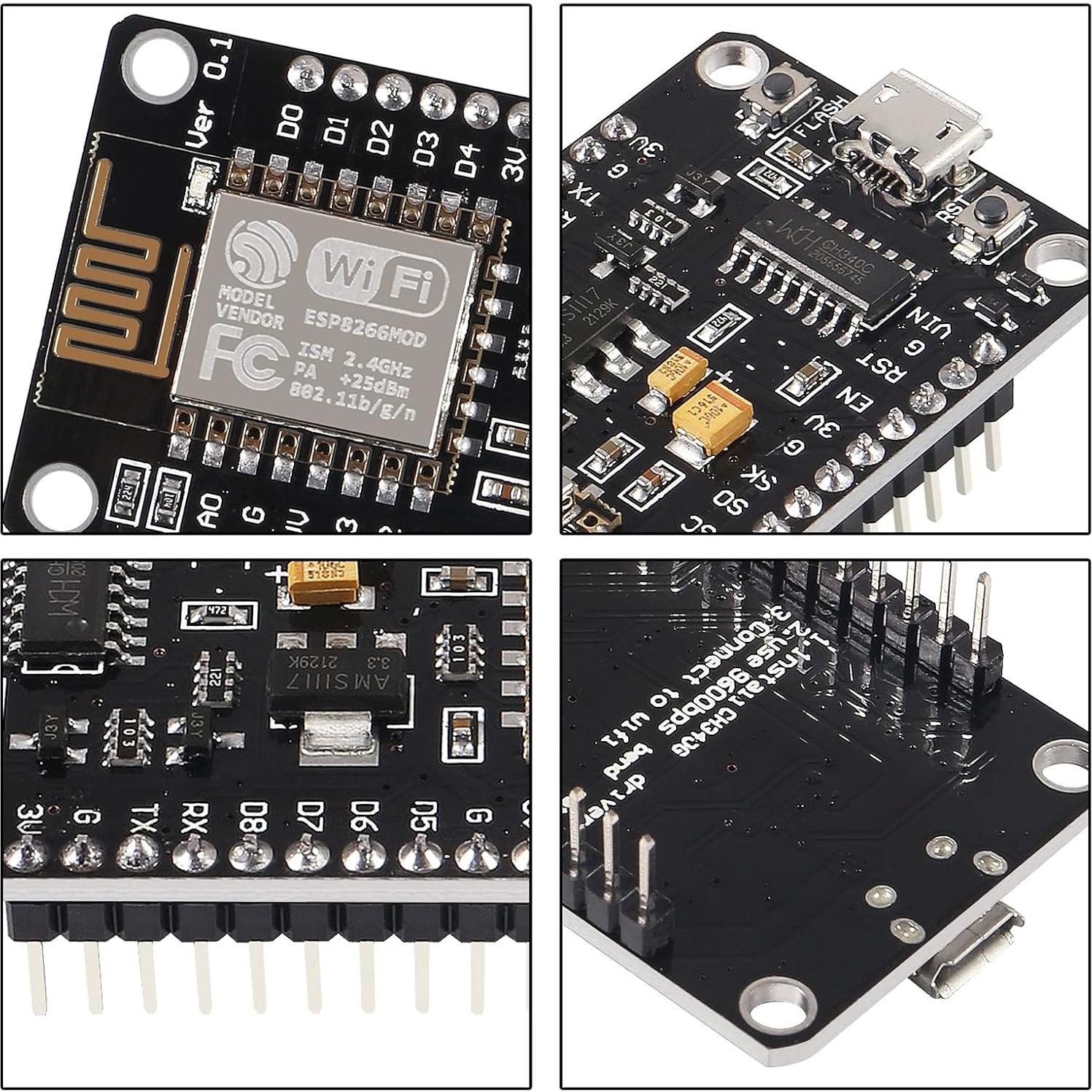 10 Placas de Desarrollo WiFi ESP8266 DORHEA CH340 4M Flash