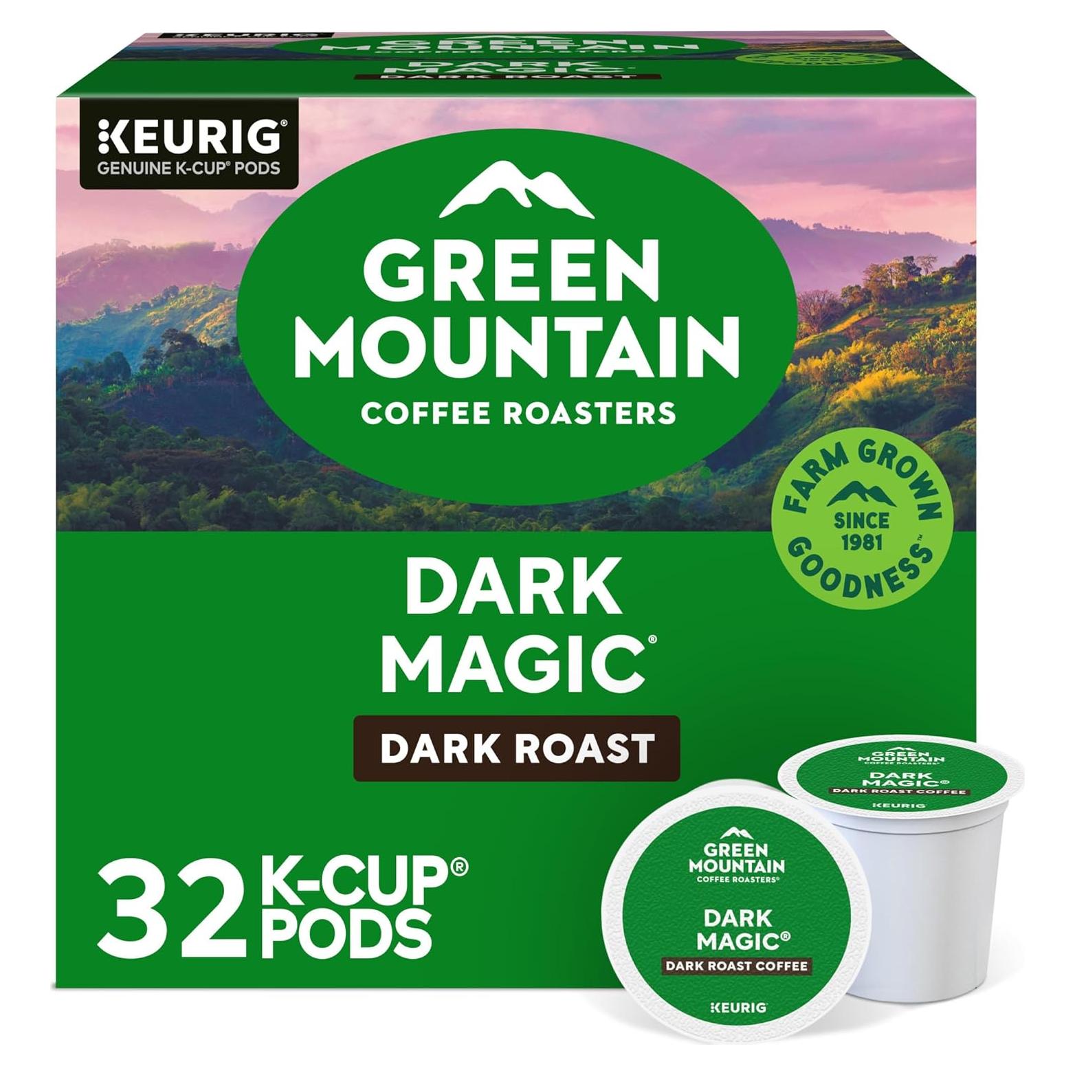 Cápsulas K-Cup Green Mountain Dark Magic 32 unidades café oscuro