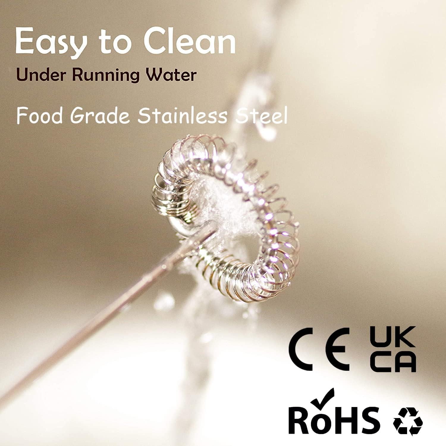 Espumador de Leche Remeel Portátil Acero Inoxidable Negro