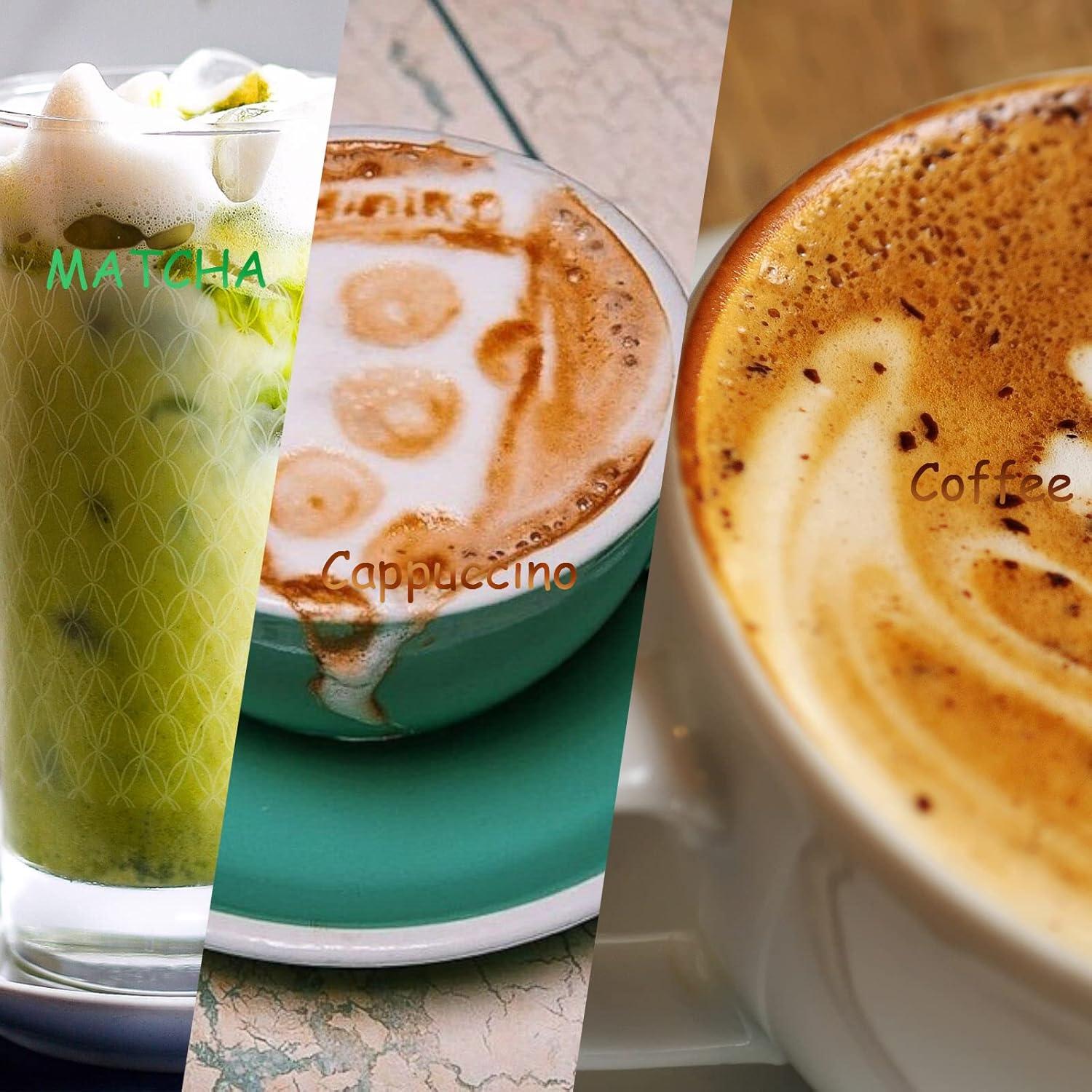 Espumador de Leche Remeel Portátil Acero Inoxidable Negro