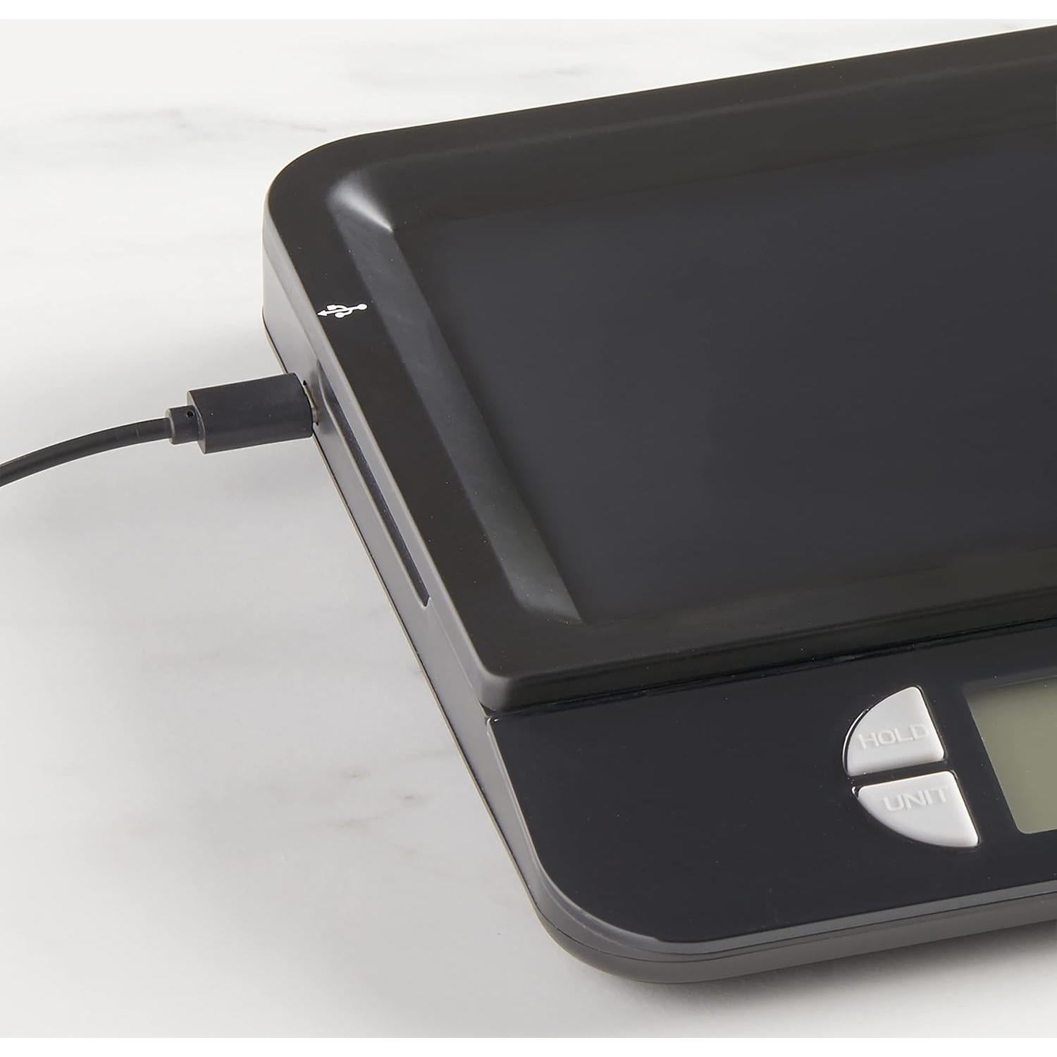 Báscula Digital de Cocina Taylor 11 lb Recargable USB Acero