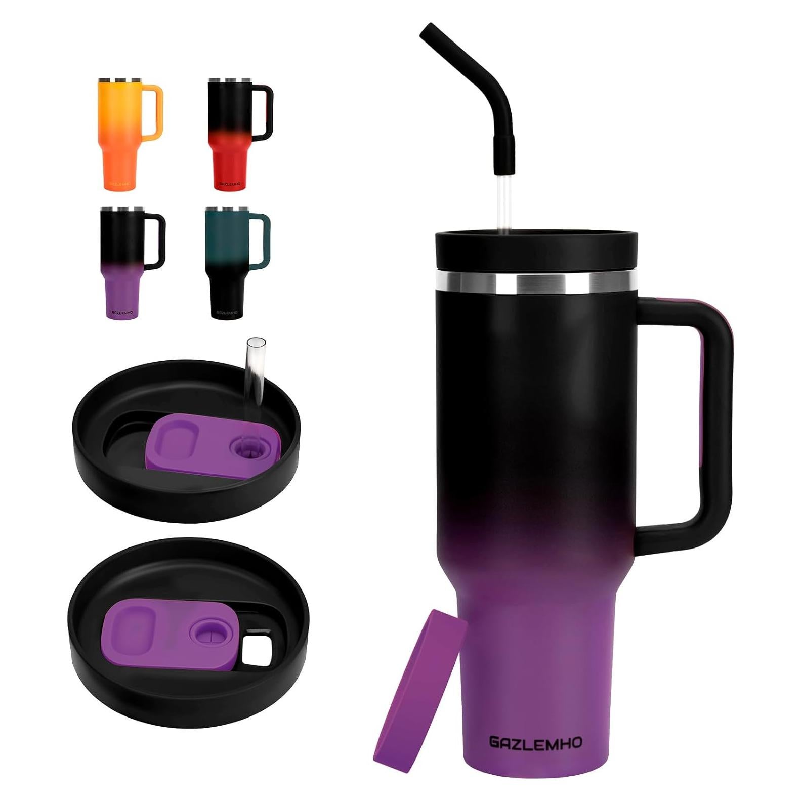 Taza de viaje 40oz GAZLEMHO acero inoxidable a prueba de derrames