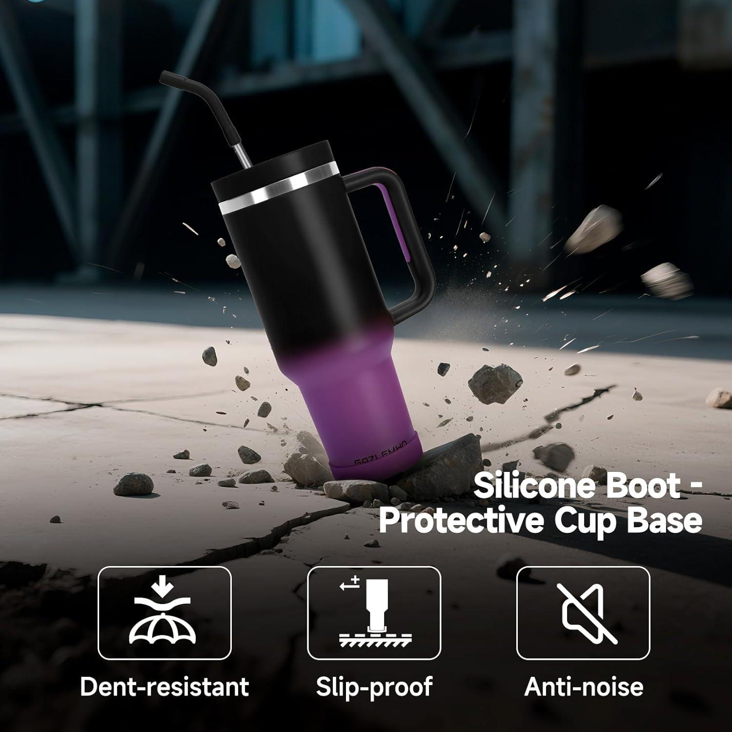 Taza de viaje 40oz GAZLEMHO acero inoxidable a prueba de derrames