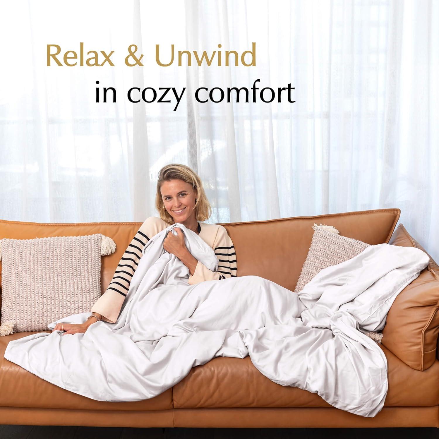 Funda de Manta con Peso Aricove 121.9x182.9 cm Blanco